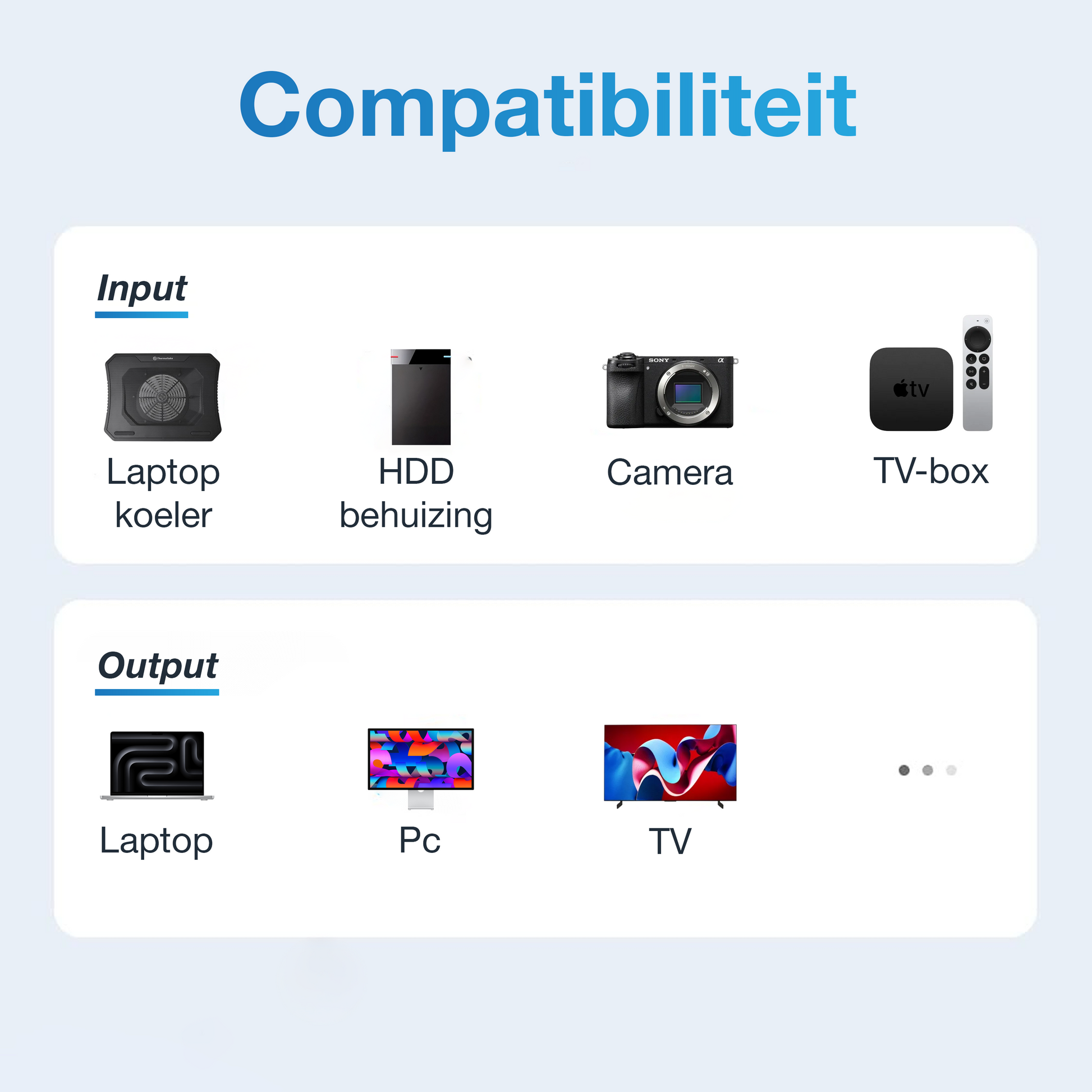 USB-A naar USB-A Kabel - 1 Meter - Zwart-6
