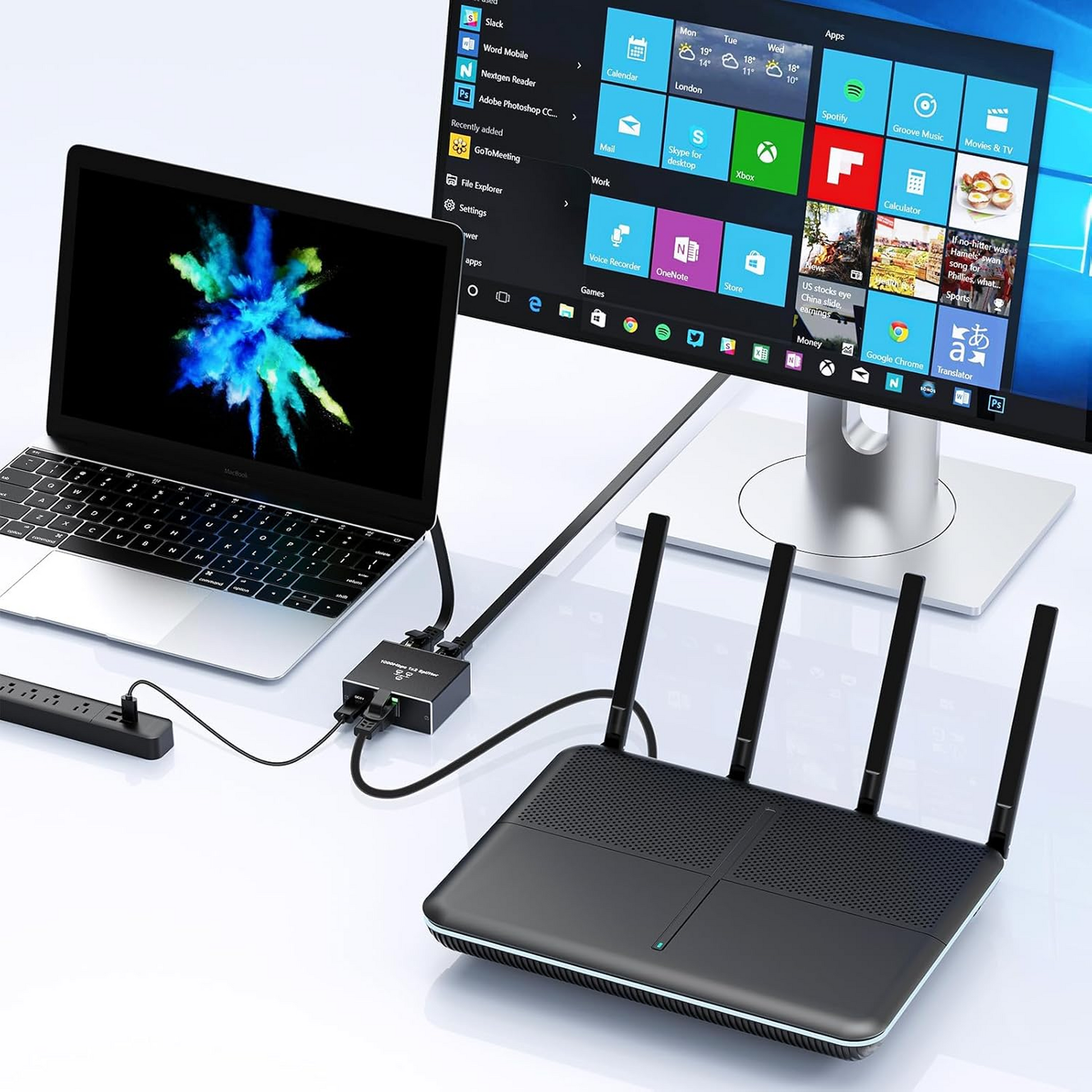 Ethernet Splitter - 1 In / 2 Uit - Zwart-6