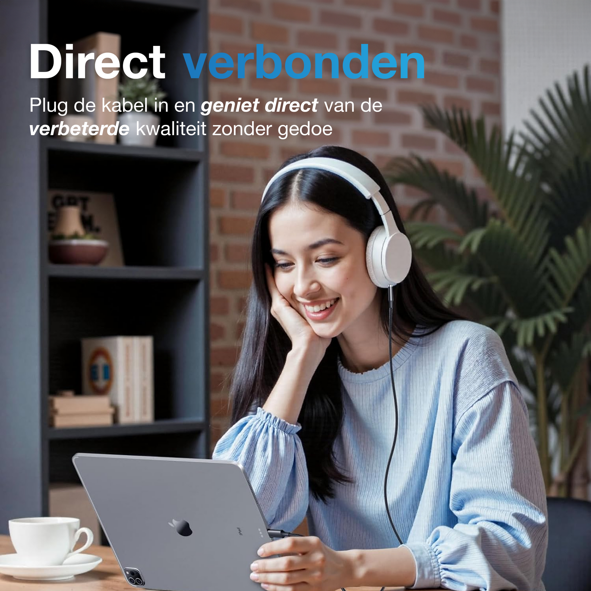 Lightning naar Aux Kabel - 1 Meter - Zwart-2