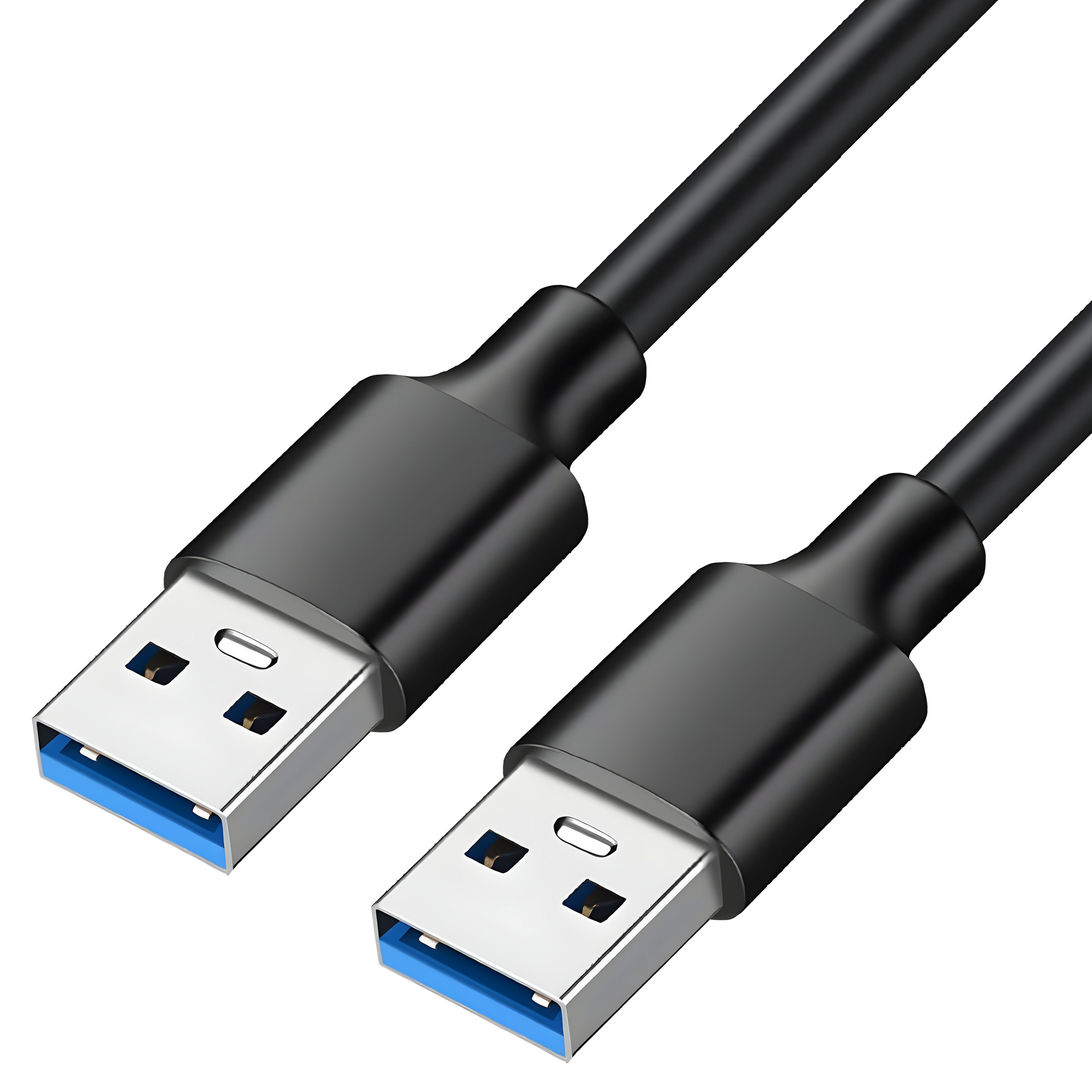 USB-A naar USB-A Kabel - 1 Meter - Zwart