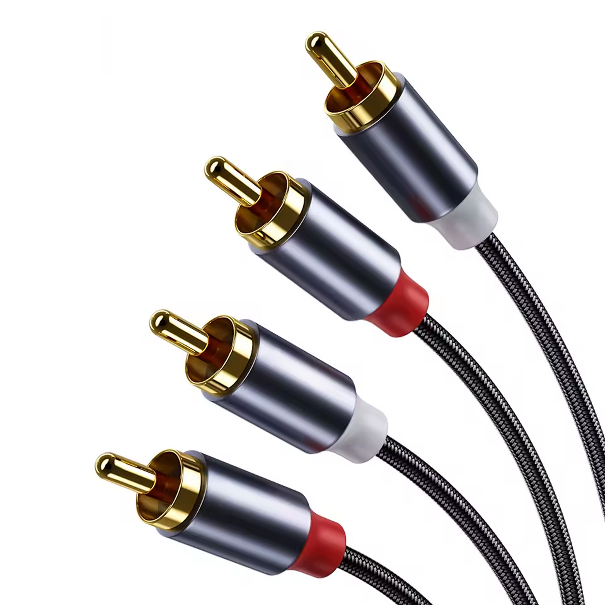 2RCA naar 2RCA Kabel - 1,5 Meter - Spacegrey-1