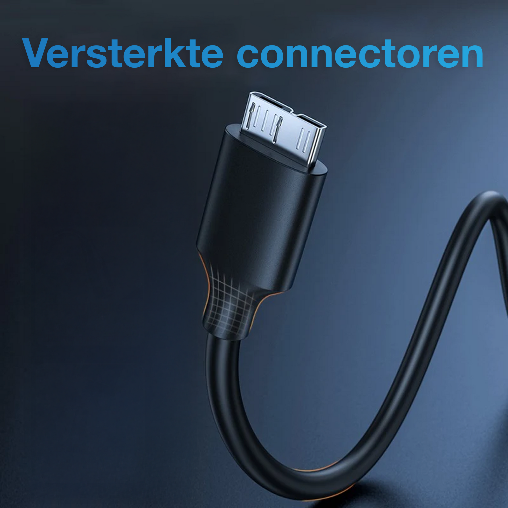 USB-A naar Micro USB-B Kabel - 0.5 Meter - Zwart-3