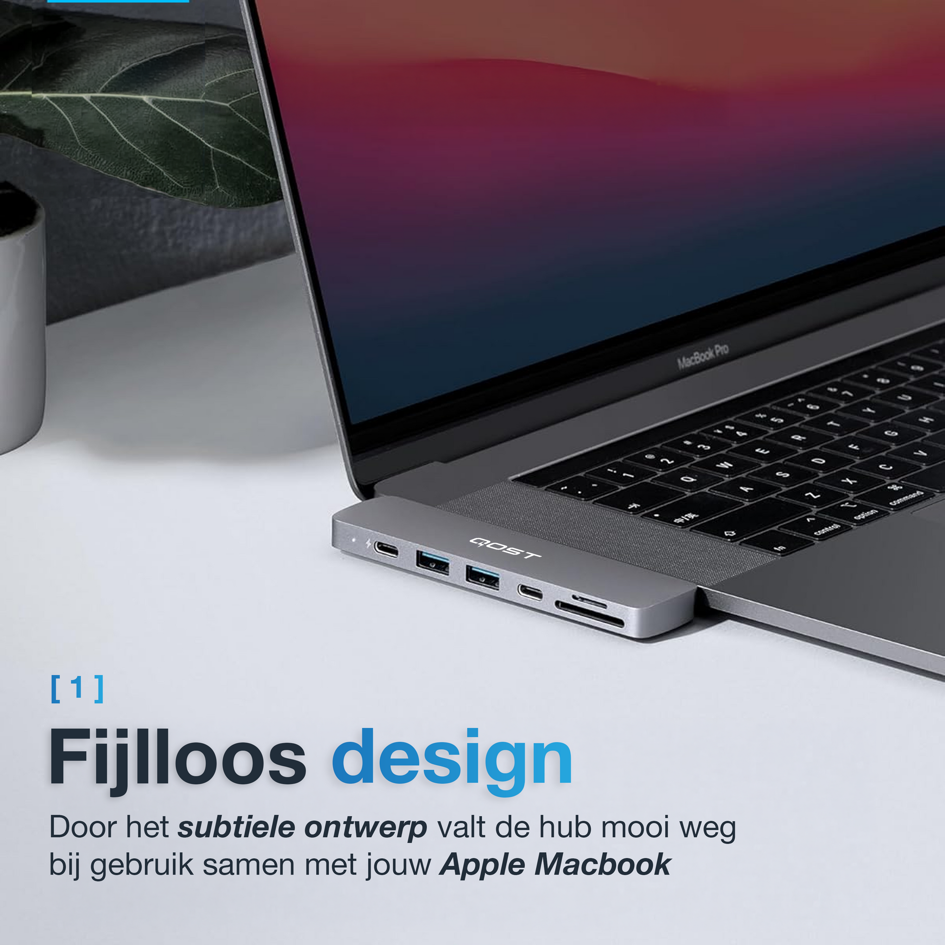 7 in 2 USB-C Hub - USB-C - Spacegrey-2