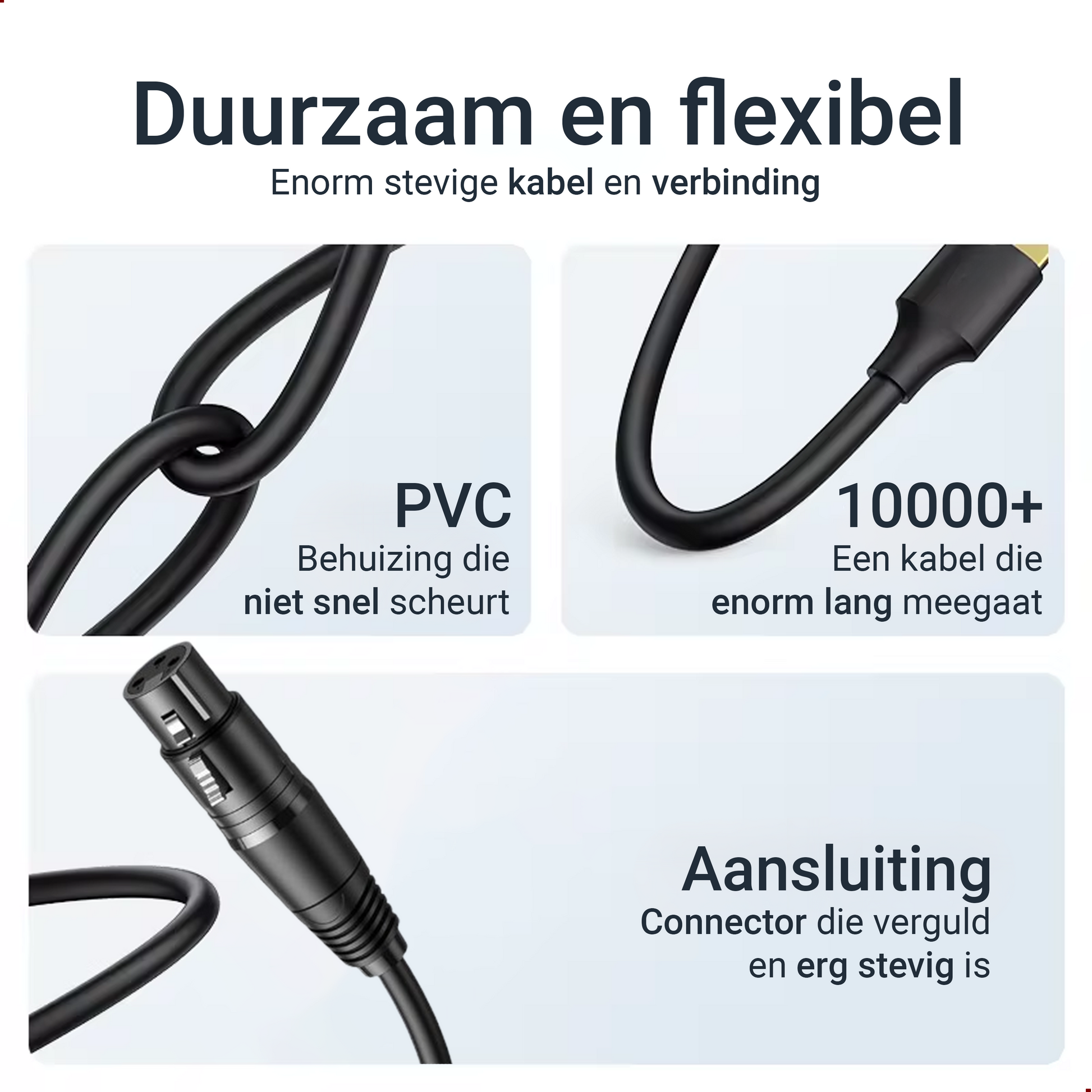 XLR Kabel - 2 Meter - Zwart-4