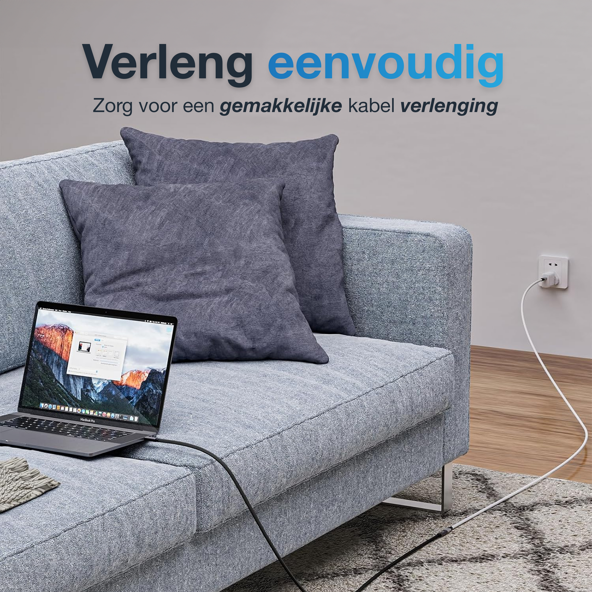 USB-C Verlengkabel - 2 Meter - Spacegrey-3
