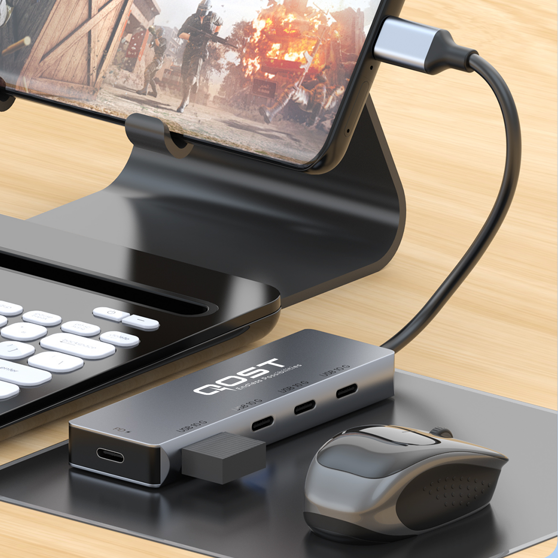 5 in 1 USB-C Hub - USB-A - Spacegrey-4