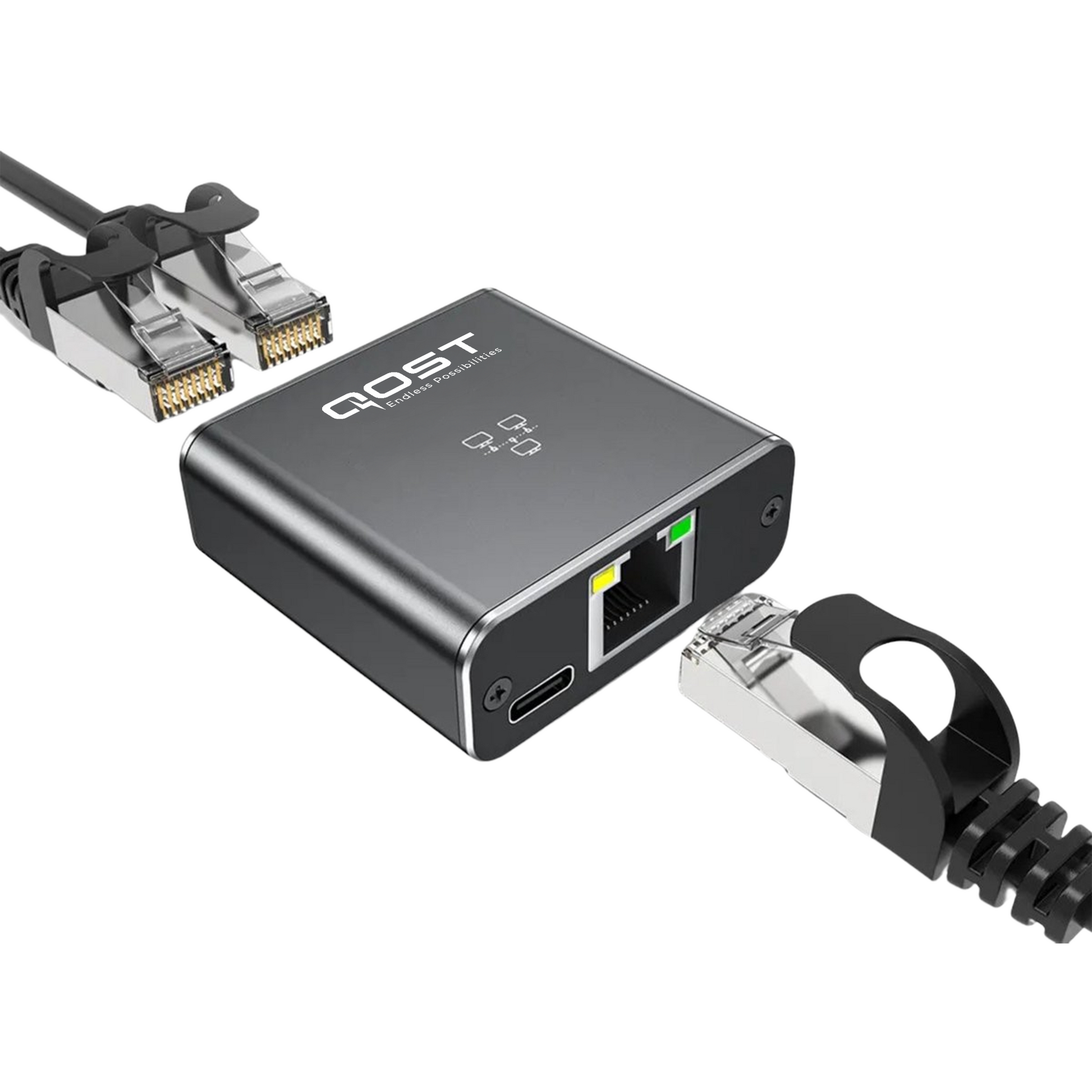 Ethernet Splitter - 1 In / 2 Uit - Zwart-1