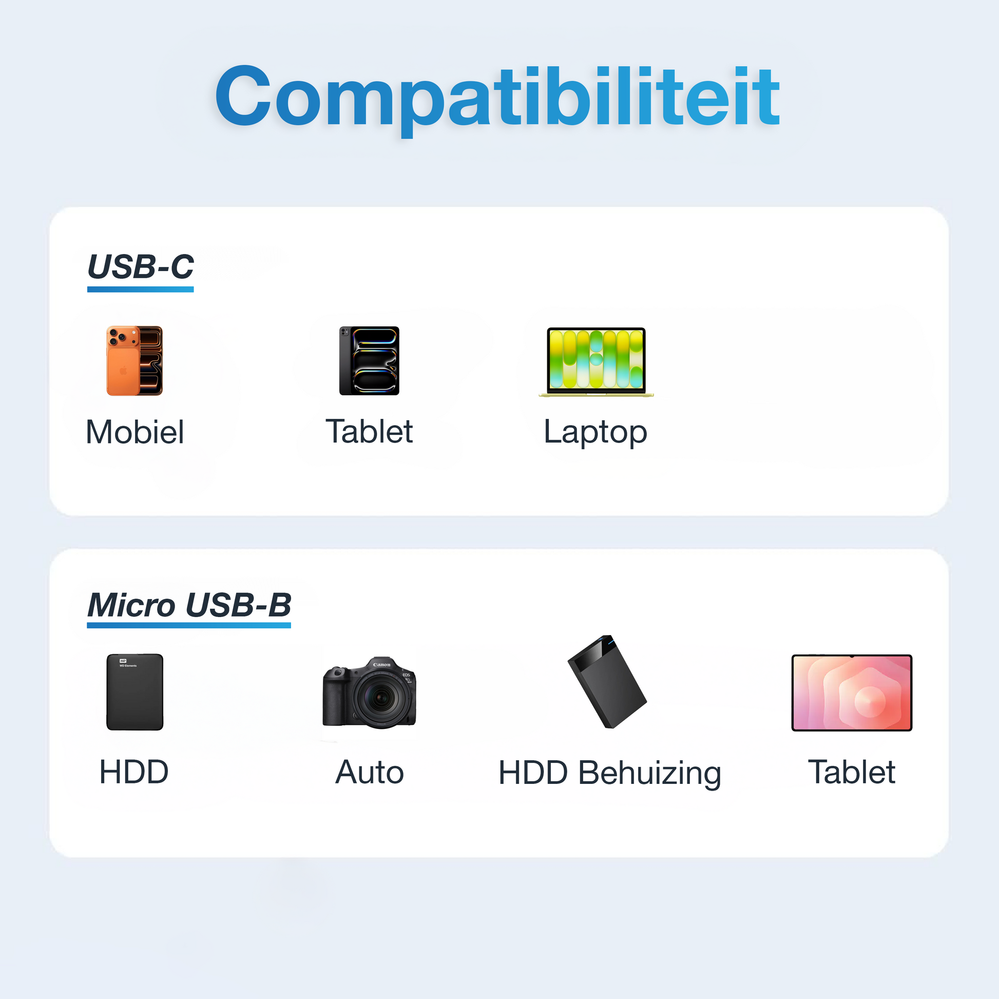 USB-C naar Micro USB-B Kabel - 2 Meter - Spacegrey-7