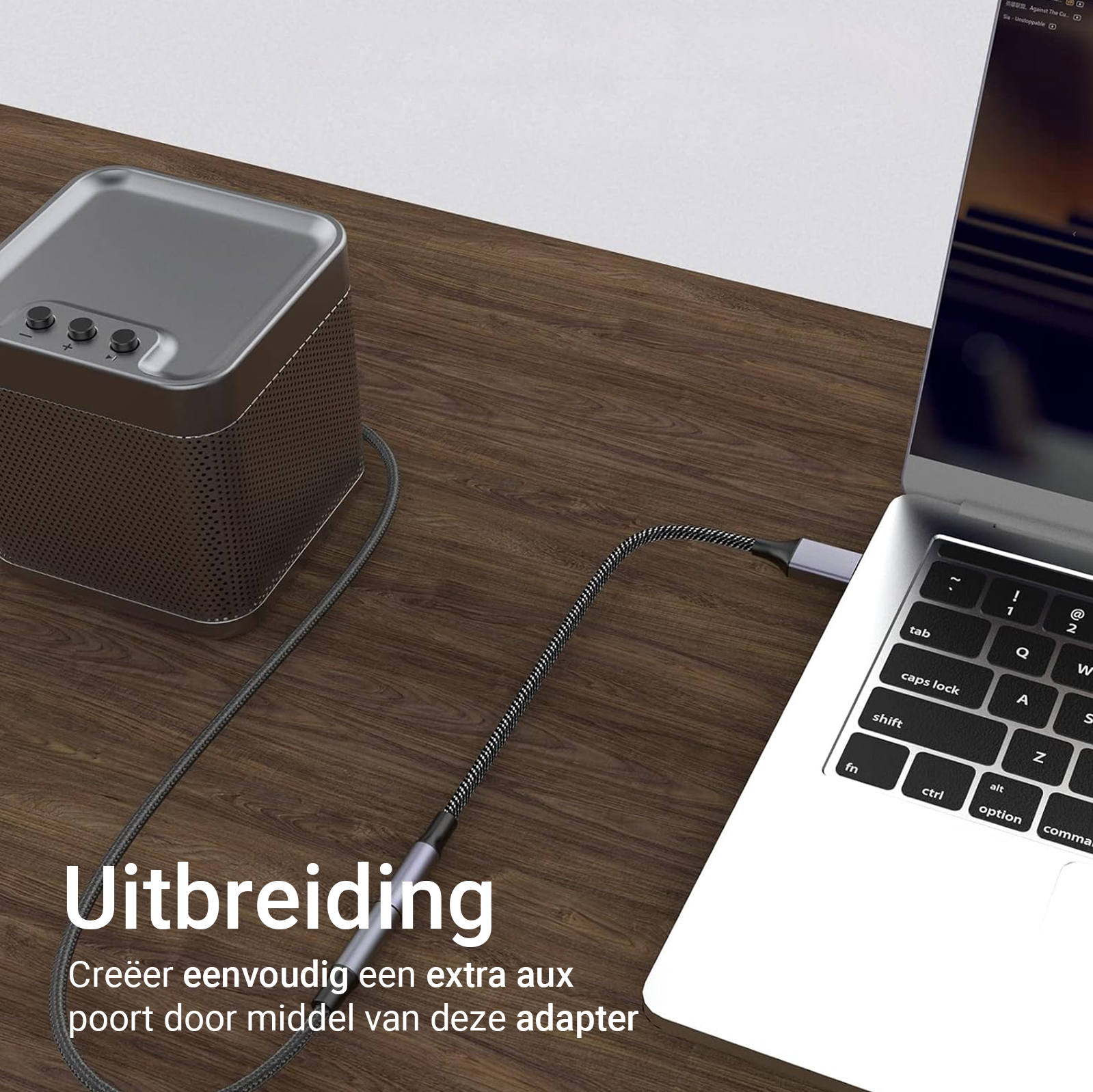 USB-A naar Aux Adapter - Spacegrey-5