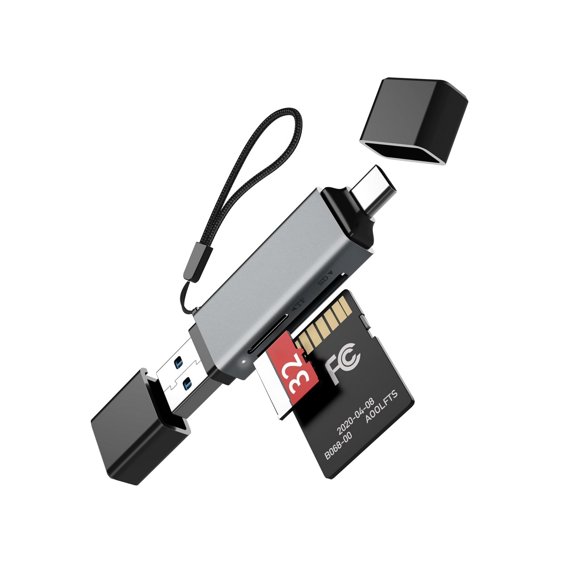 SD-Kaart Lezer USB-C / USB-A - Spacegrey-1