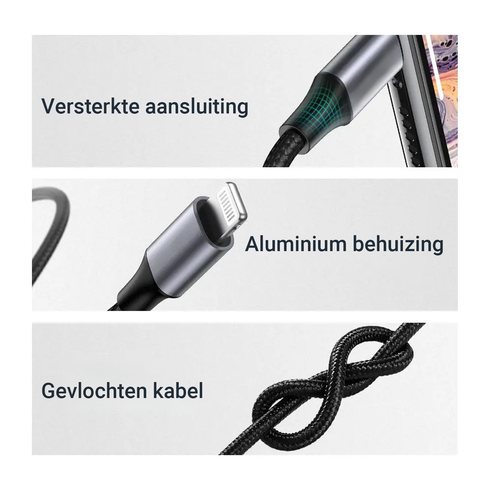 Lightning naar Aux Kabel - 1 Meter - Spacegrey-6