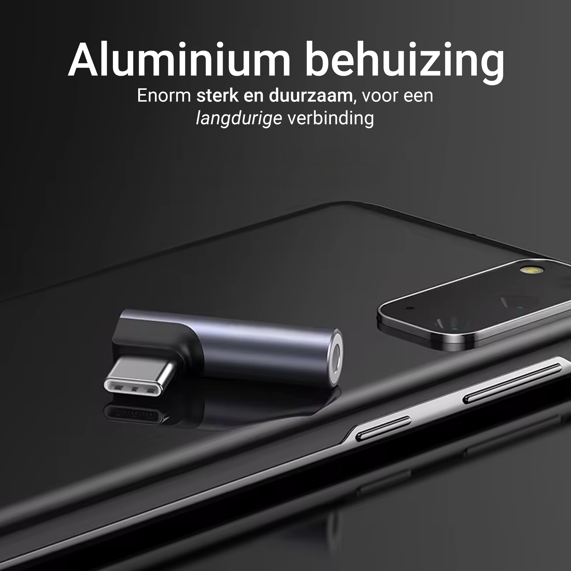 USB-C naar Aux Adapter - Haaks - Spacegrey-2