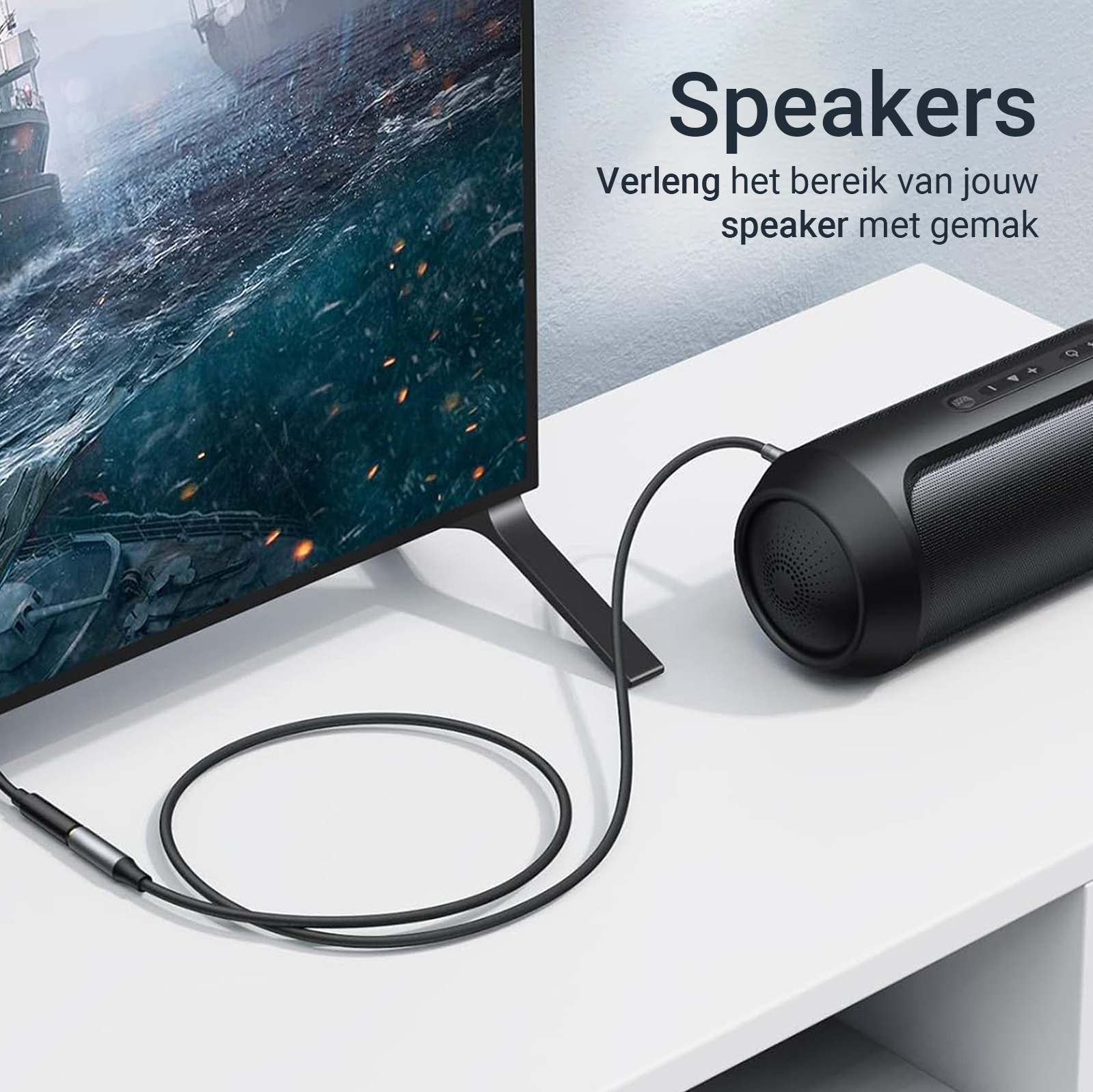 Aux Verlengkabel - 3 Meter - Spacegrey-5