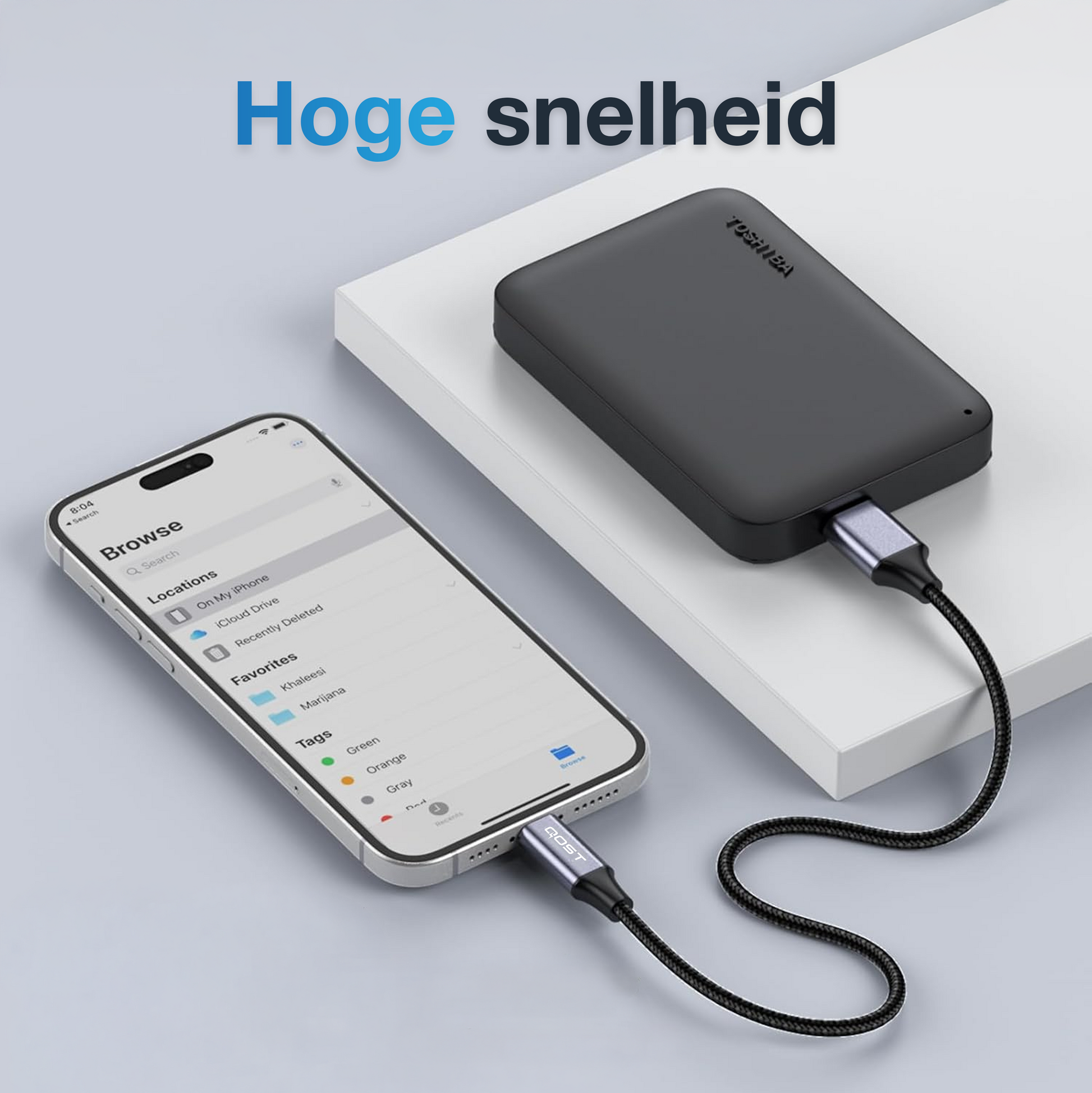 USB-C naar Micro USB-B Kabel - 2 Meter - Spacegrey-2