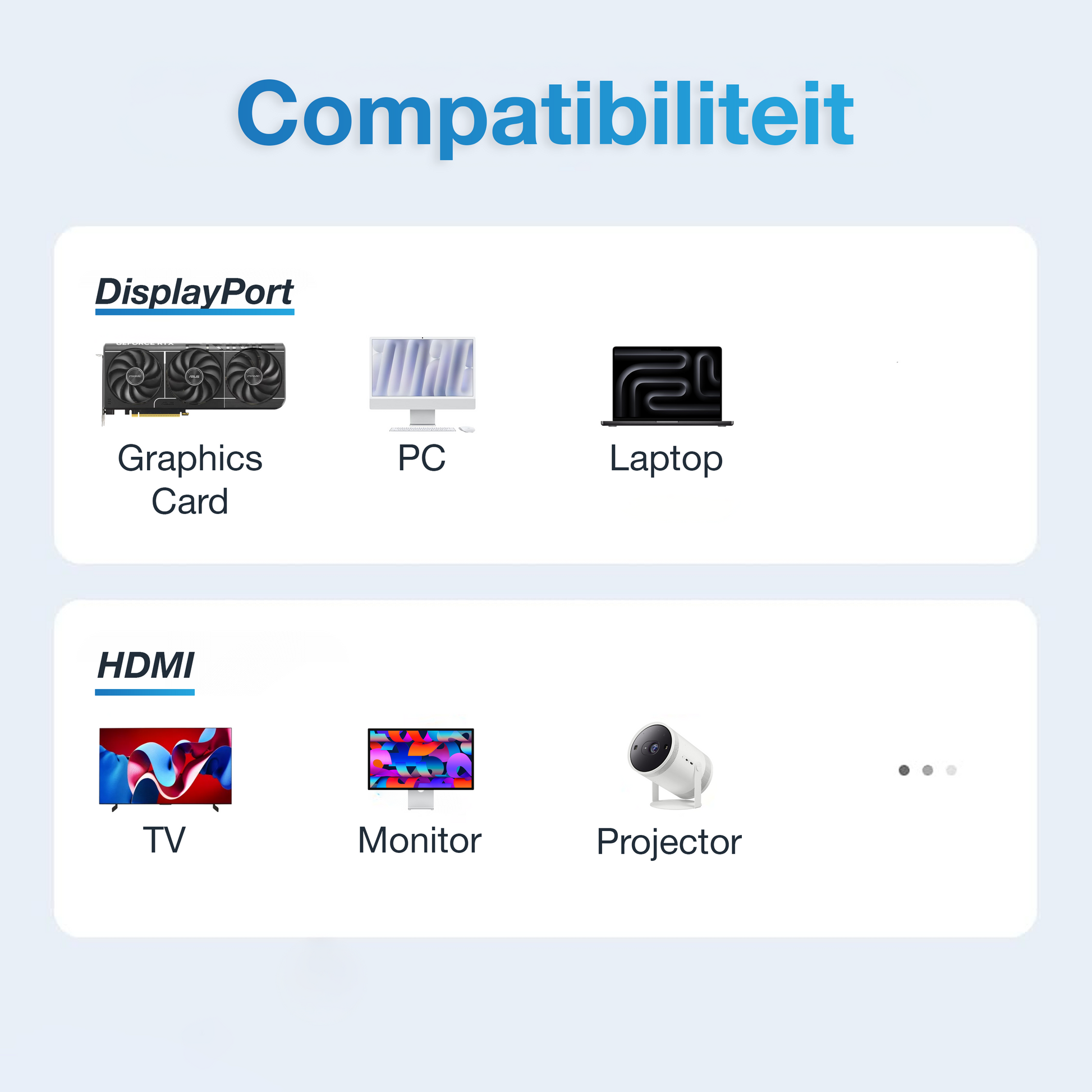 DisplayPort naar HDMI kabel - 1.8 Meter - Zwart-2