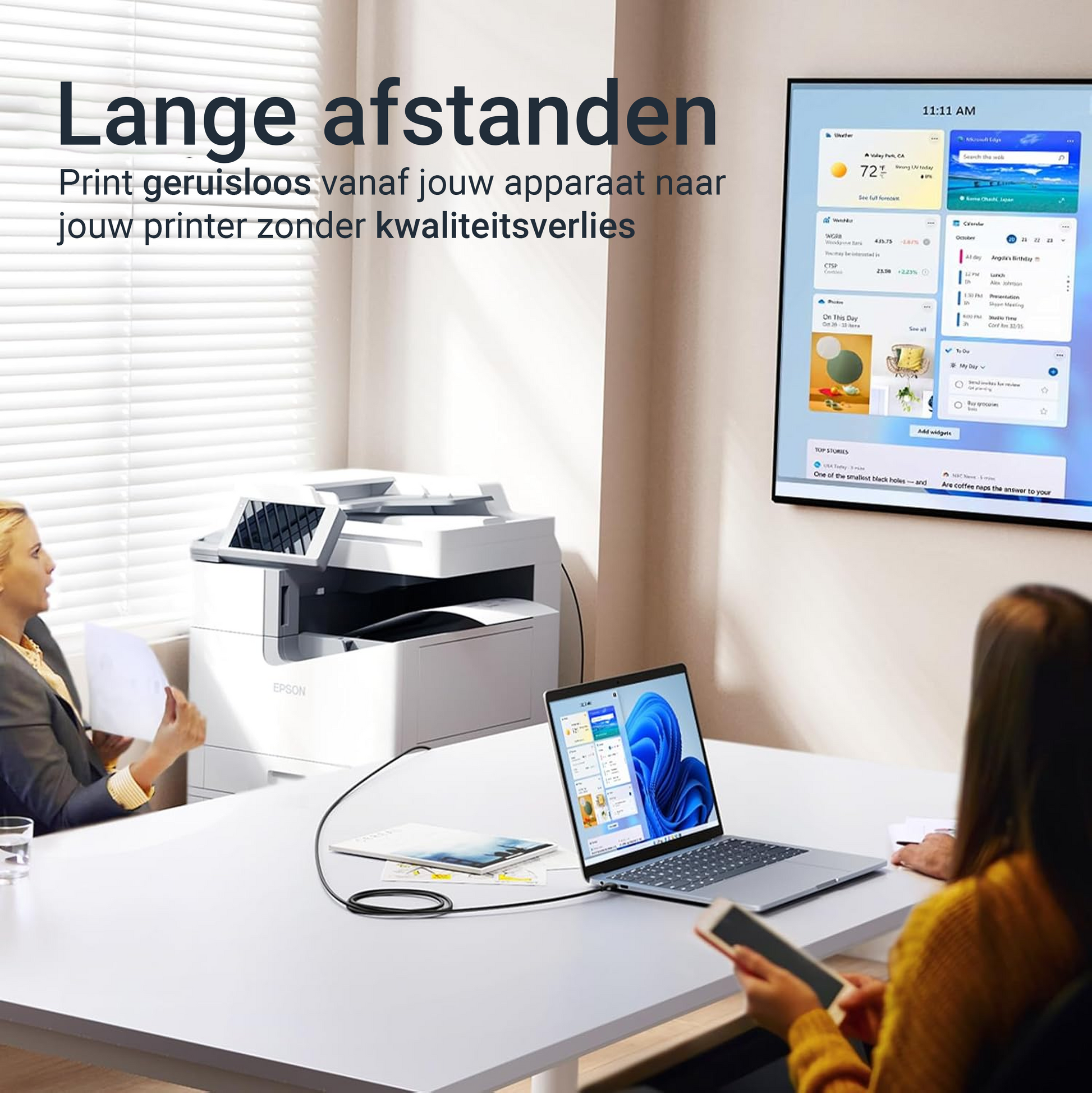 USB-A naar Printerkabel 3.0 - 3 Meter - Zwart-3