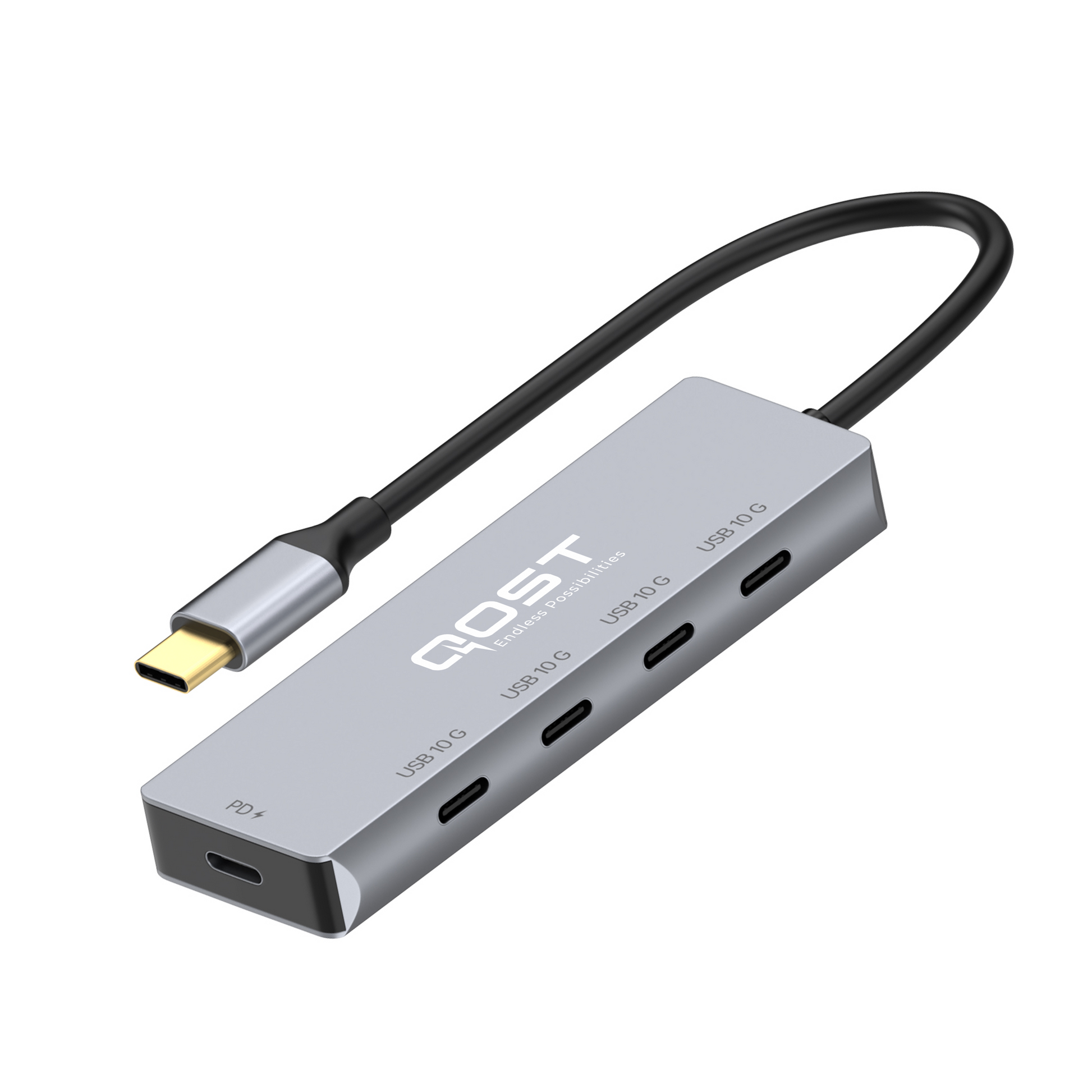 5 in 1 USB-C Hub - USB-C - Spacegrey-1