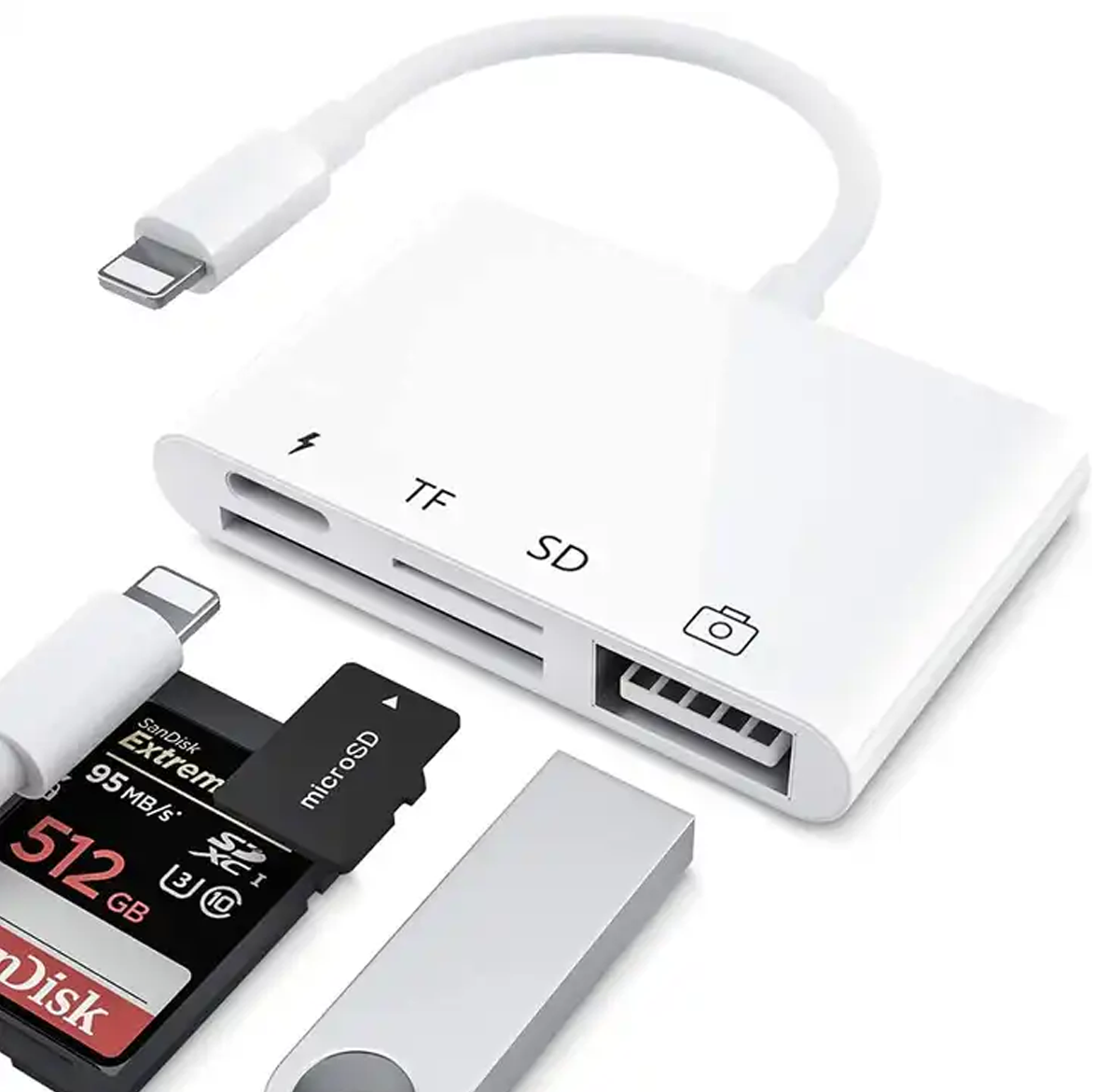 Lightning naar SD Kaart Lezer - Wit-1