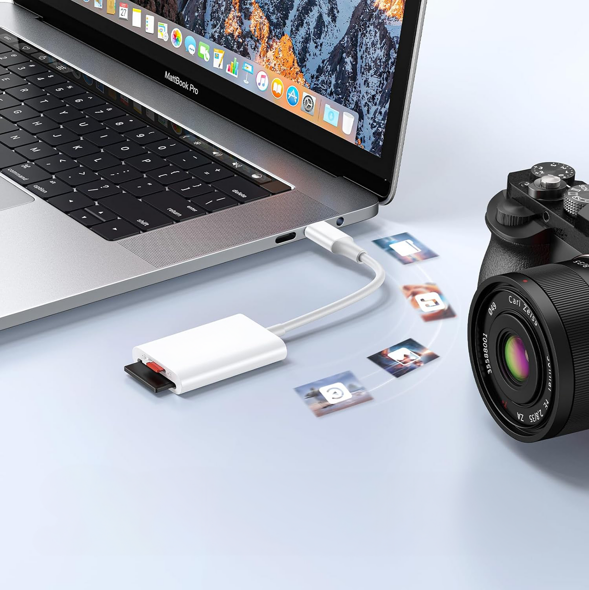 USB-C naar SD-Kaart Lezer - Wit-2