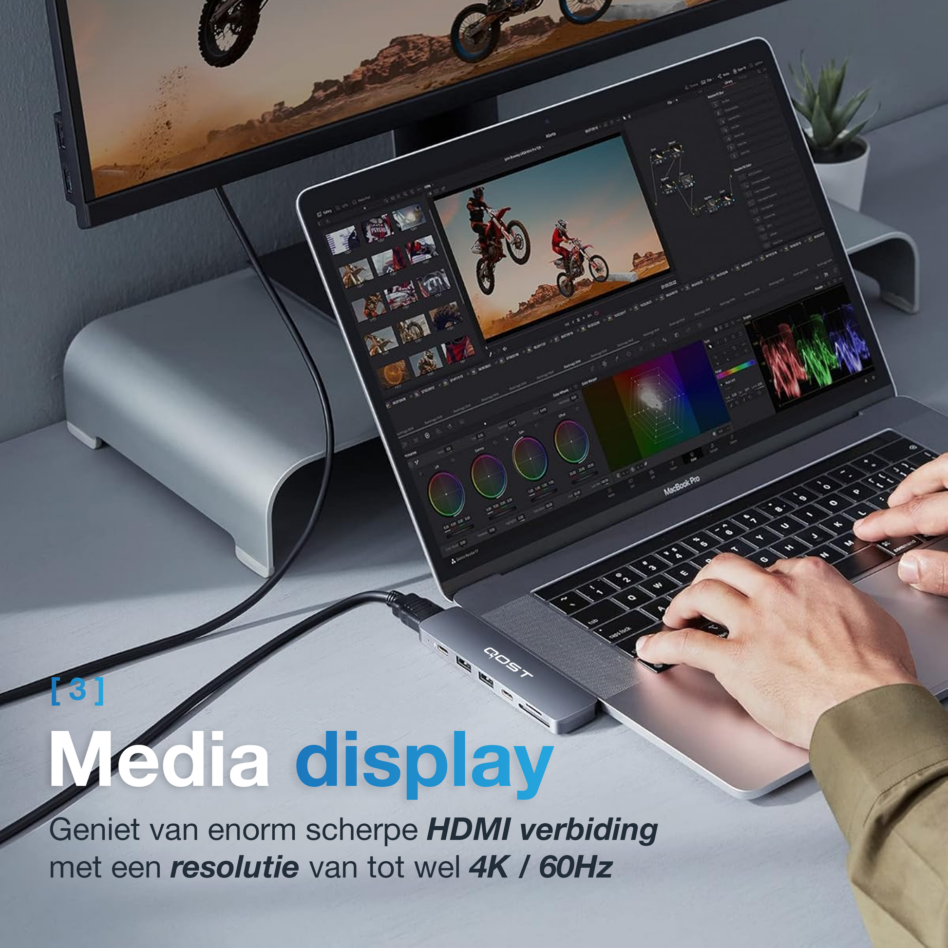 7 in 2 USB-C Hub - USB-C - Spacegrey-4