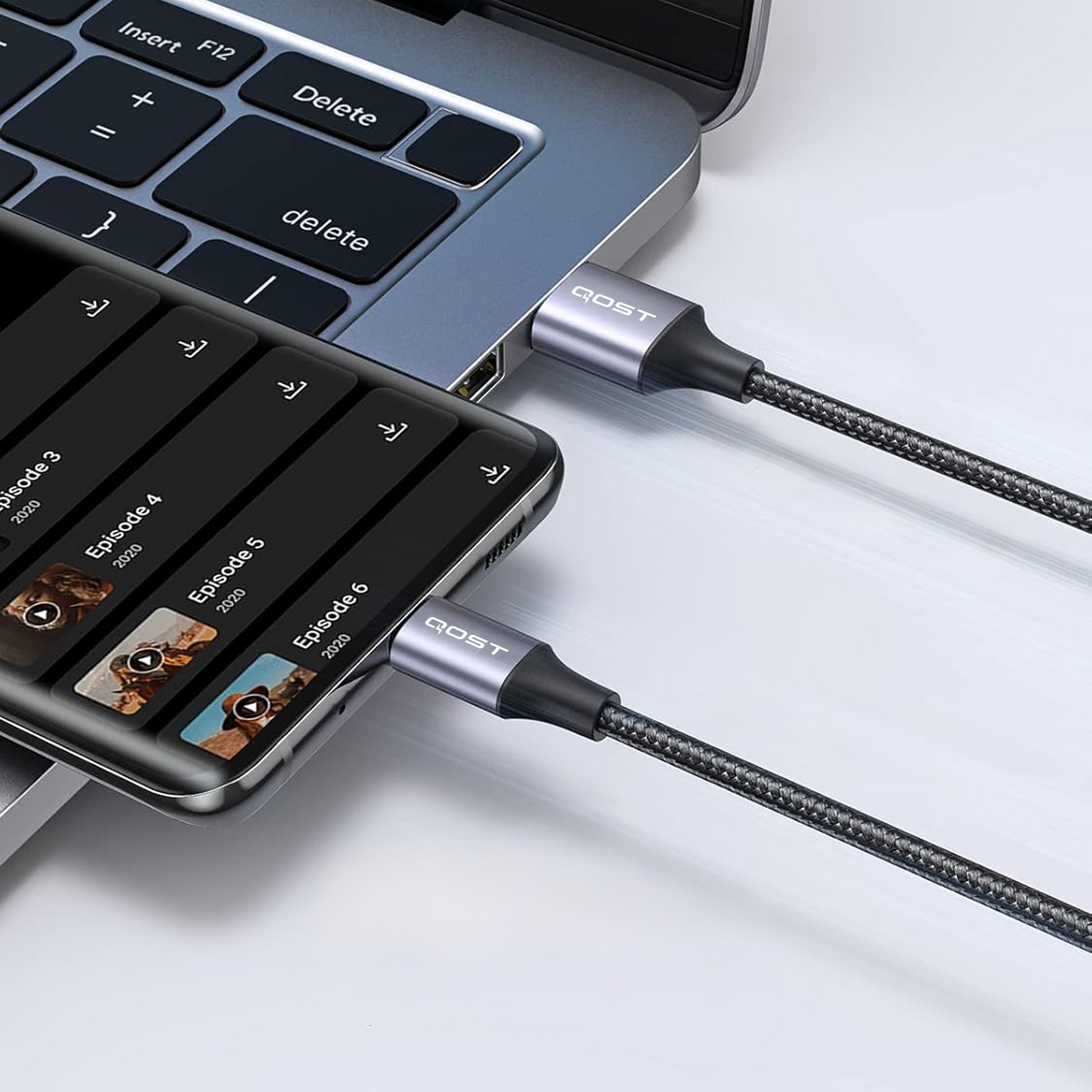 USB-A naar USB-C Kabel - 3 Meter - Spacegrey-7