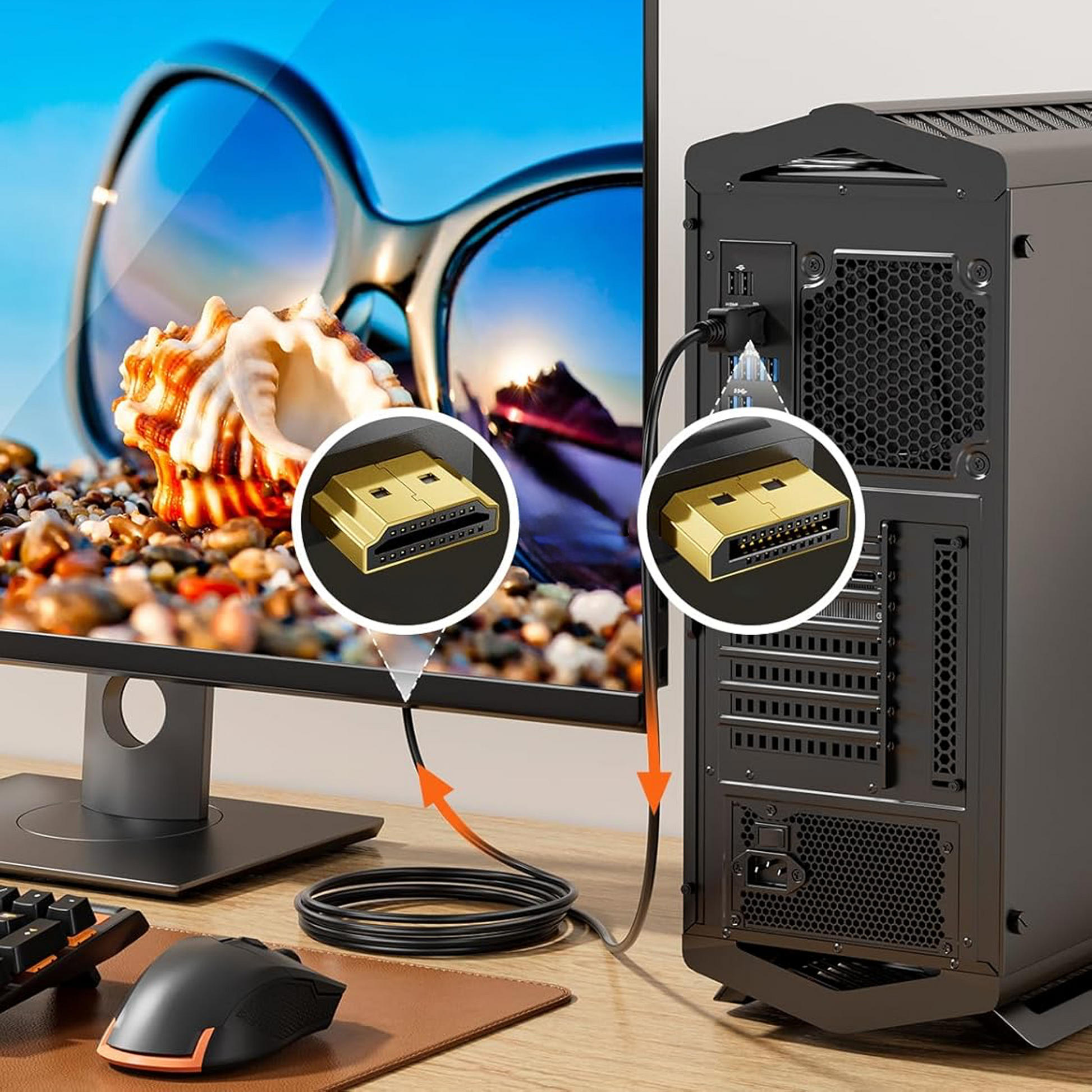 DisplayPort naar HDMI kabel - 3 Meter - Zwart-6