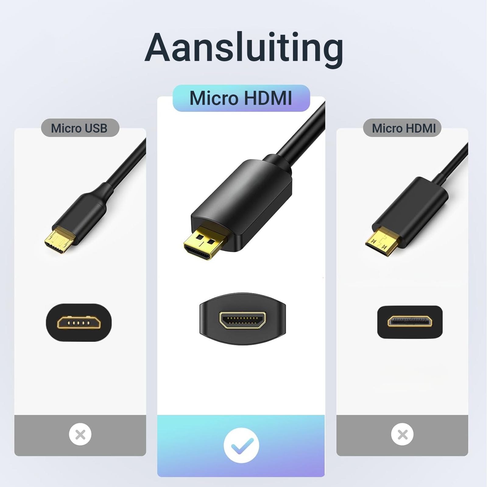 Micro HDMI naar HDMI Adapter - Zwart-6
