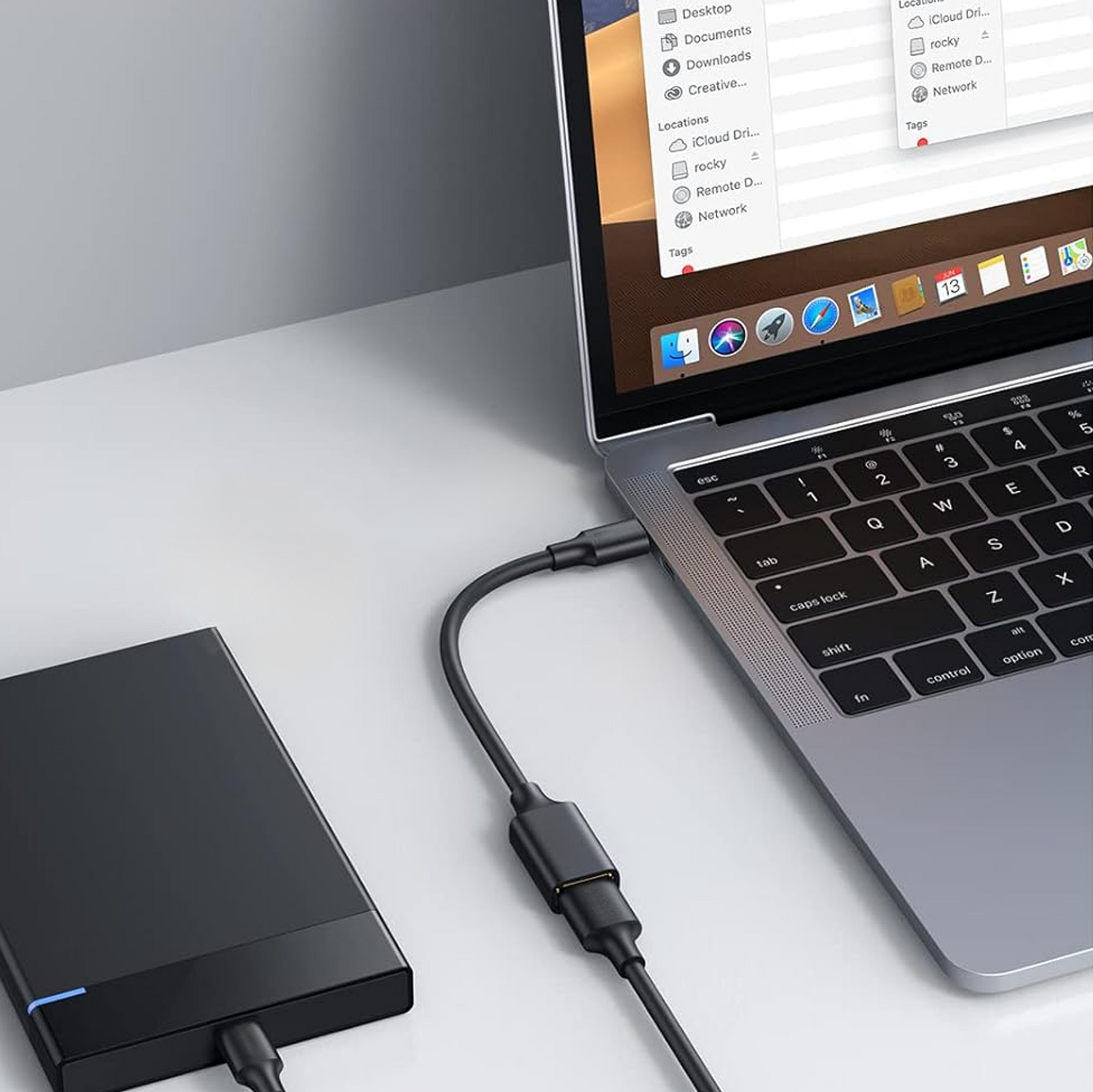 USB-C naar USB-A Adapter - Zwart-3