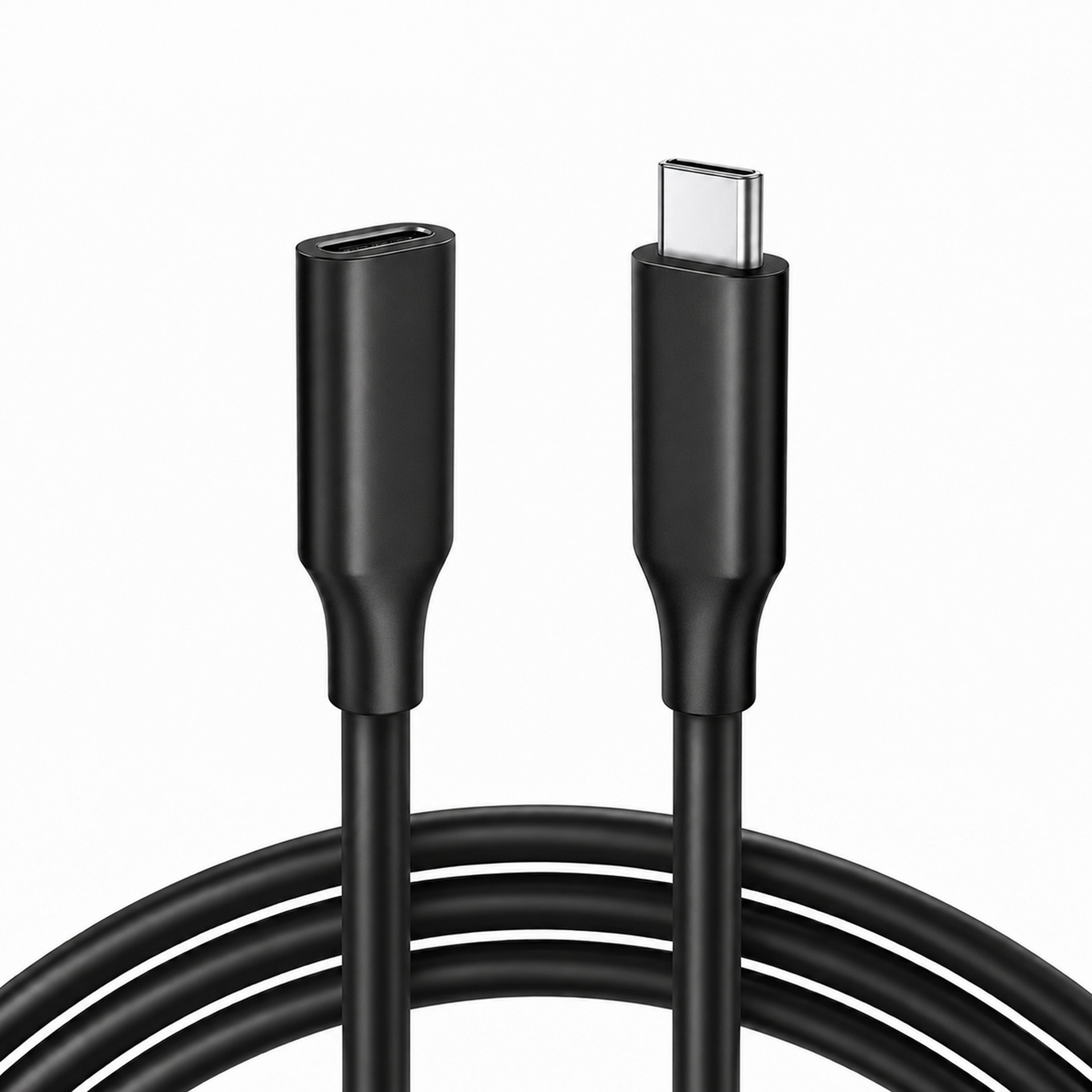 USB-C Verlengkabel - 0.5 Meter - Zwart