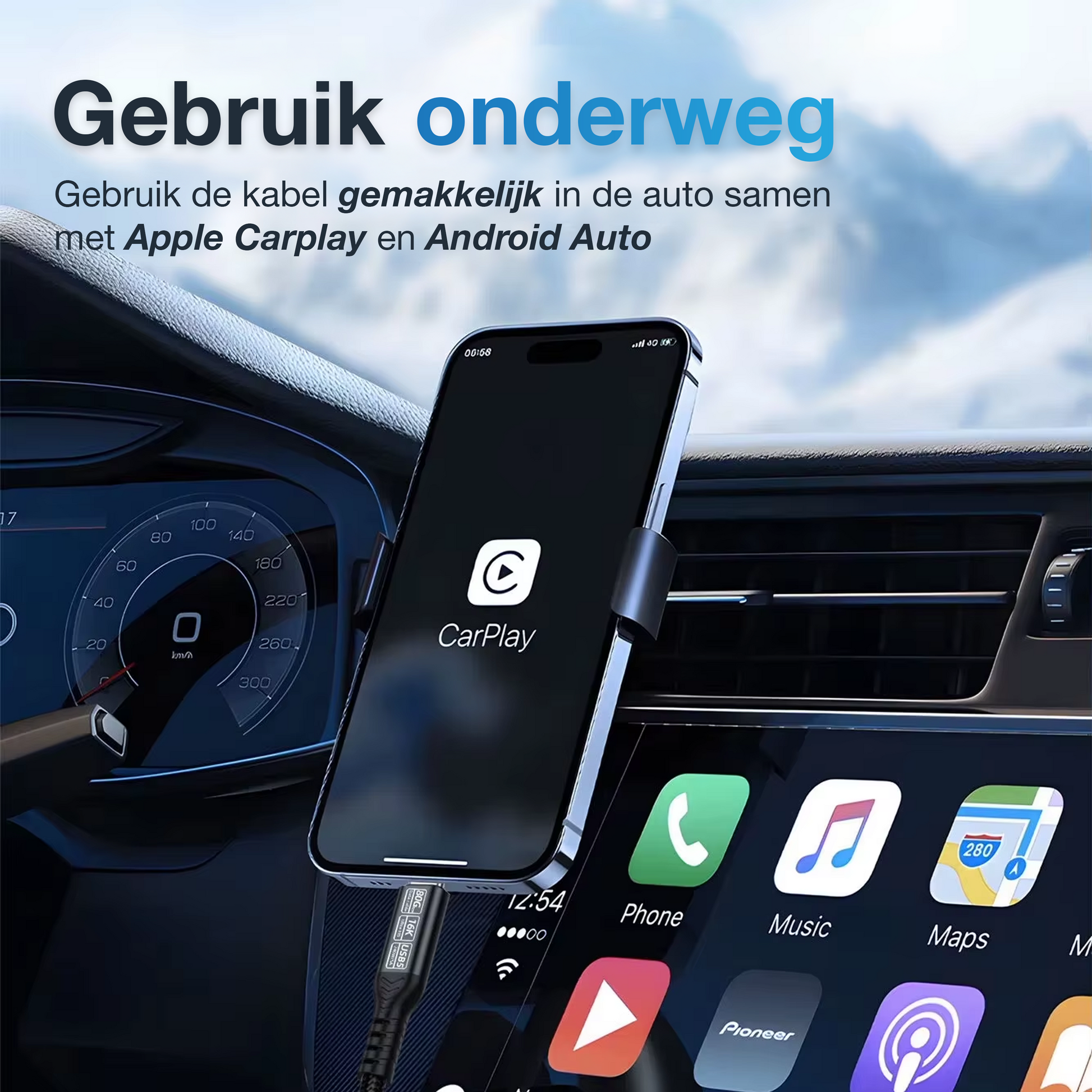 Qost - Thunderbolt 5 USB-C naar USB-C Kabel - 1 Meter - Zwart-2