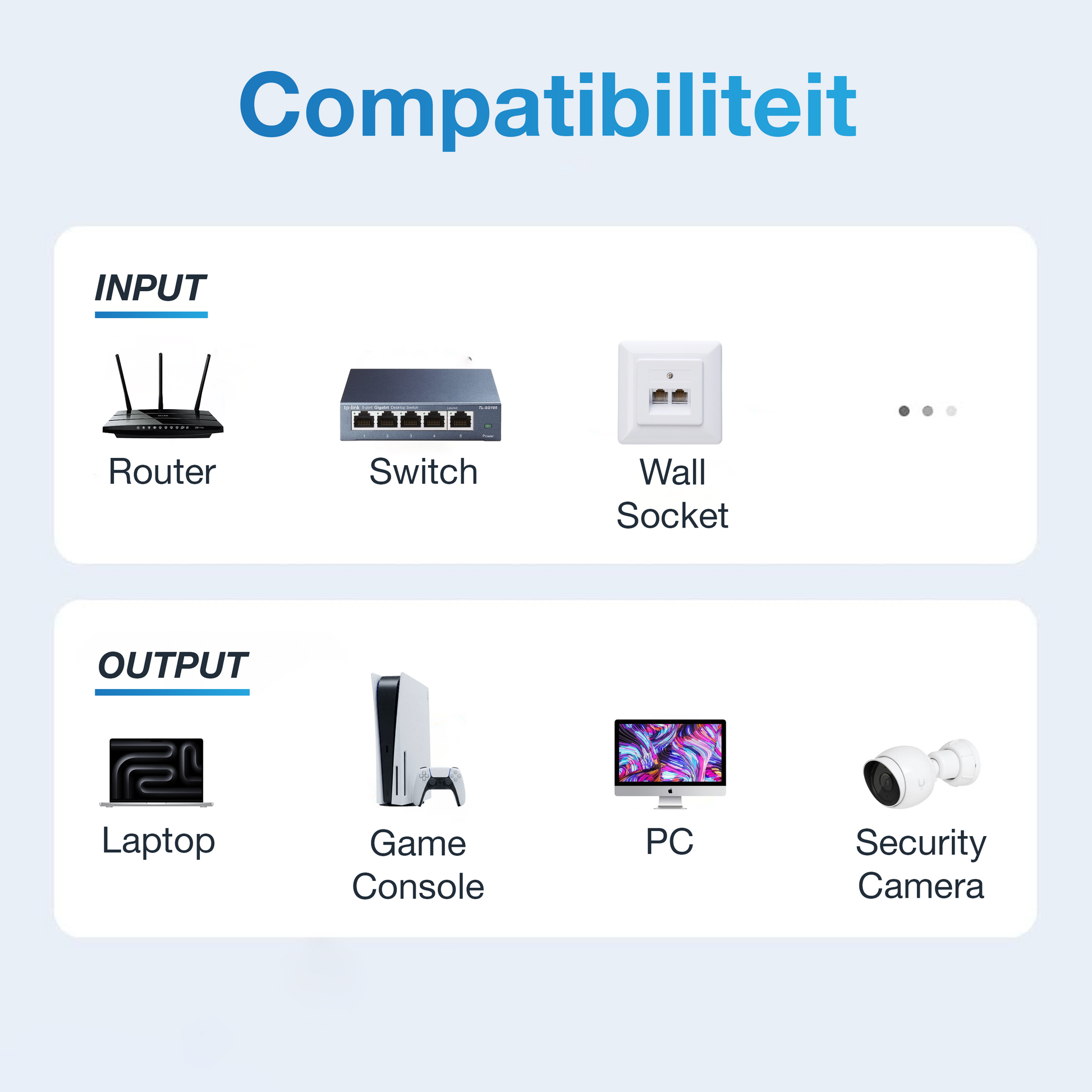 Ethernet Splitter - 1 In / 2 Uit - Zwart-2