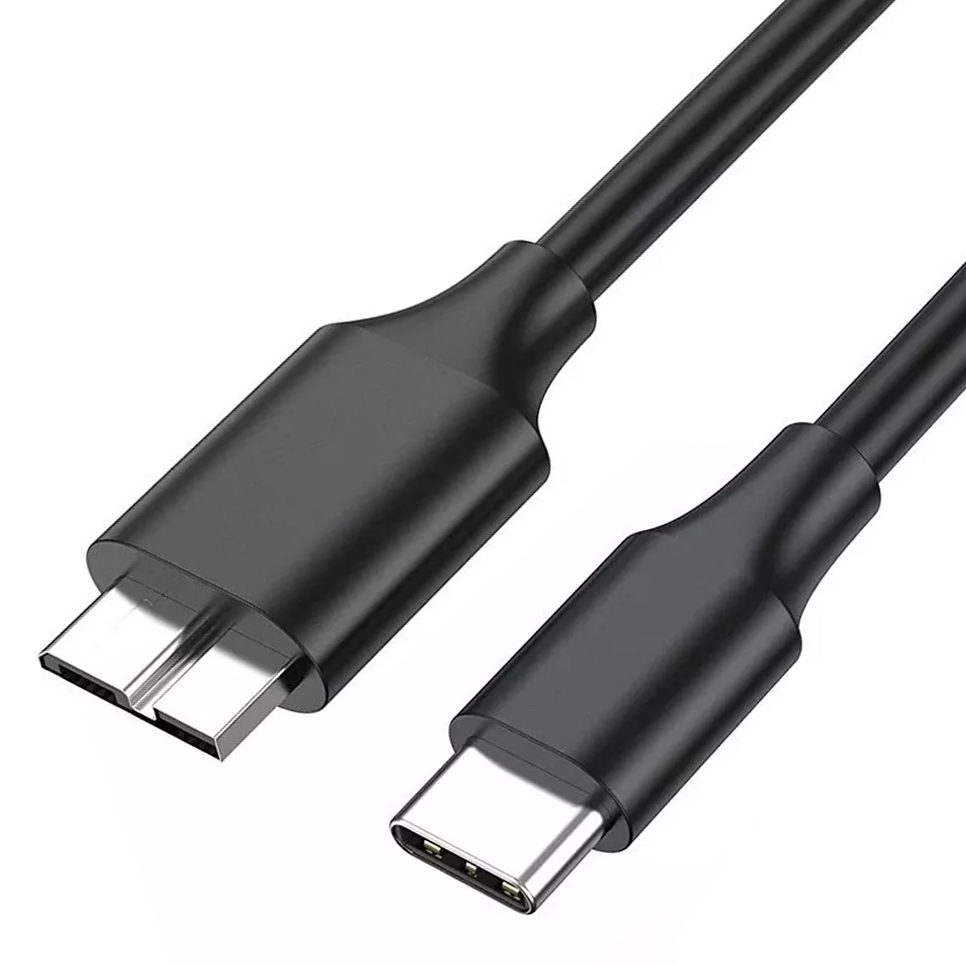 USB-C naar Micro USB-B Kabel - 0.5 Meter - Zwart