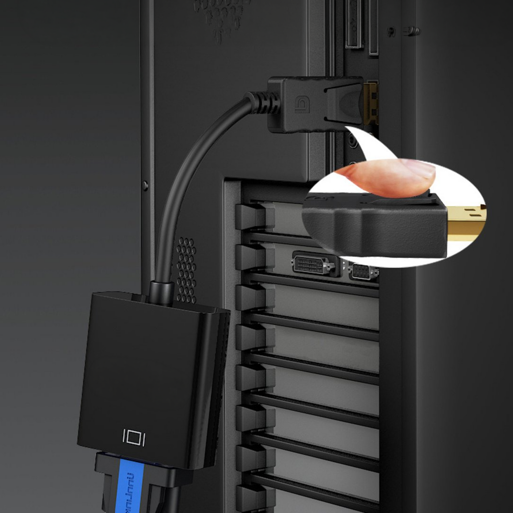 DisplayPort naar VGA Adapter - Zwart-5