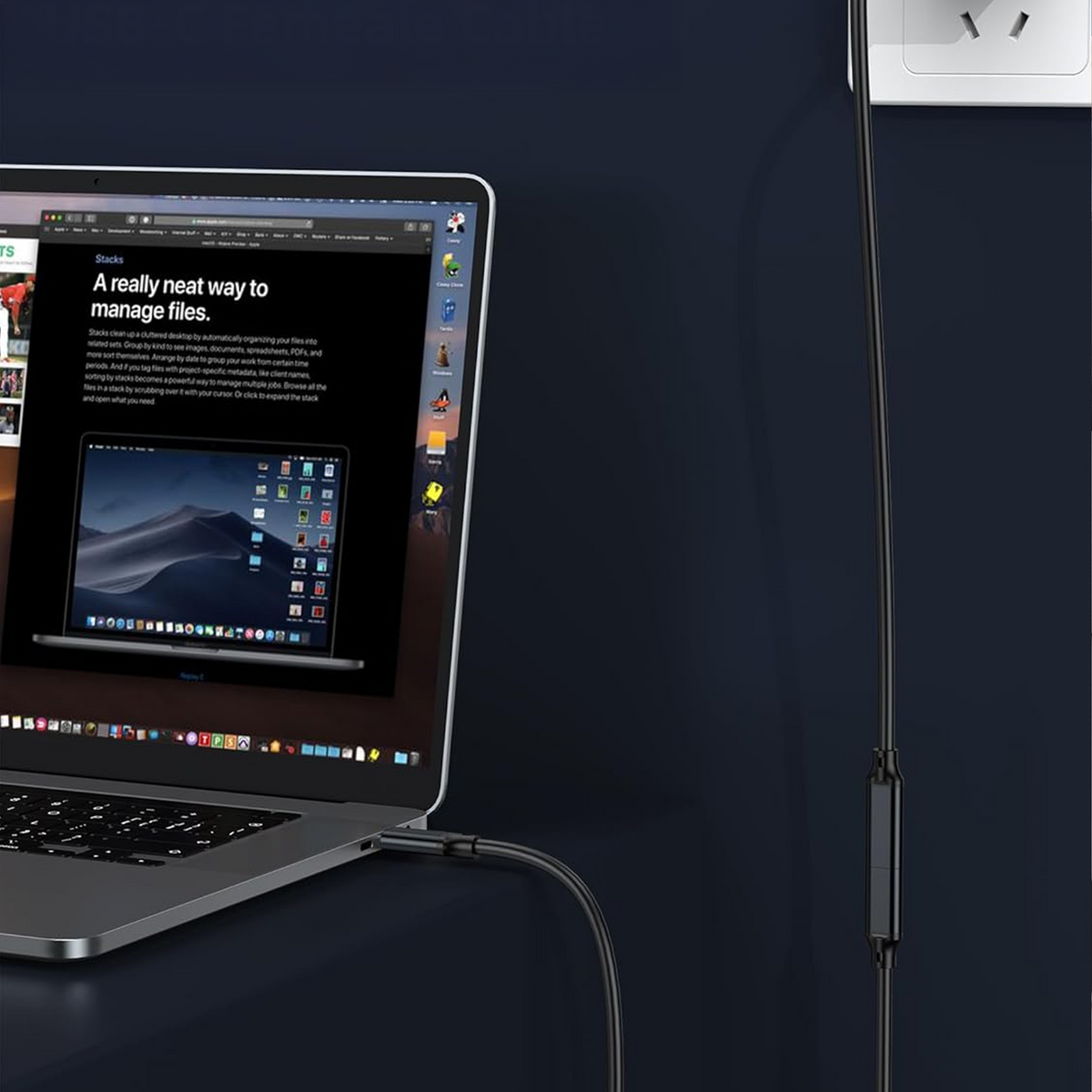USB-C Verlengkabel - 0.5 Meter - Zwart-2