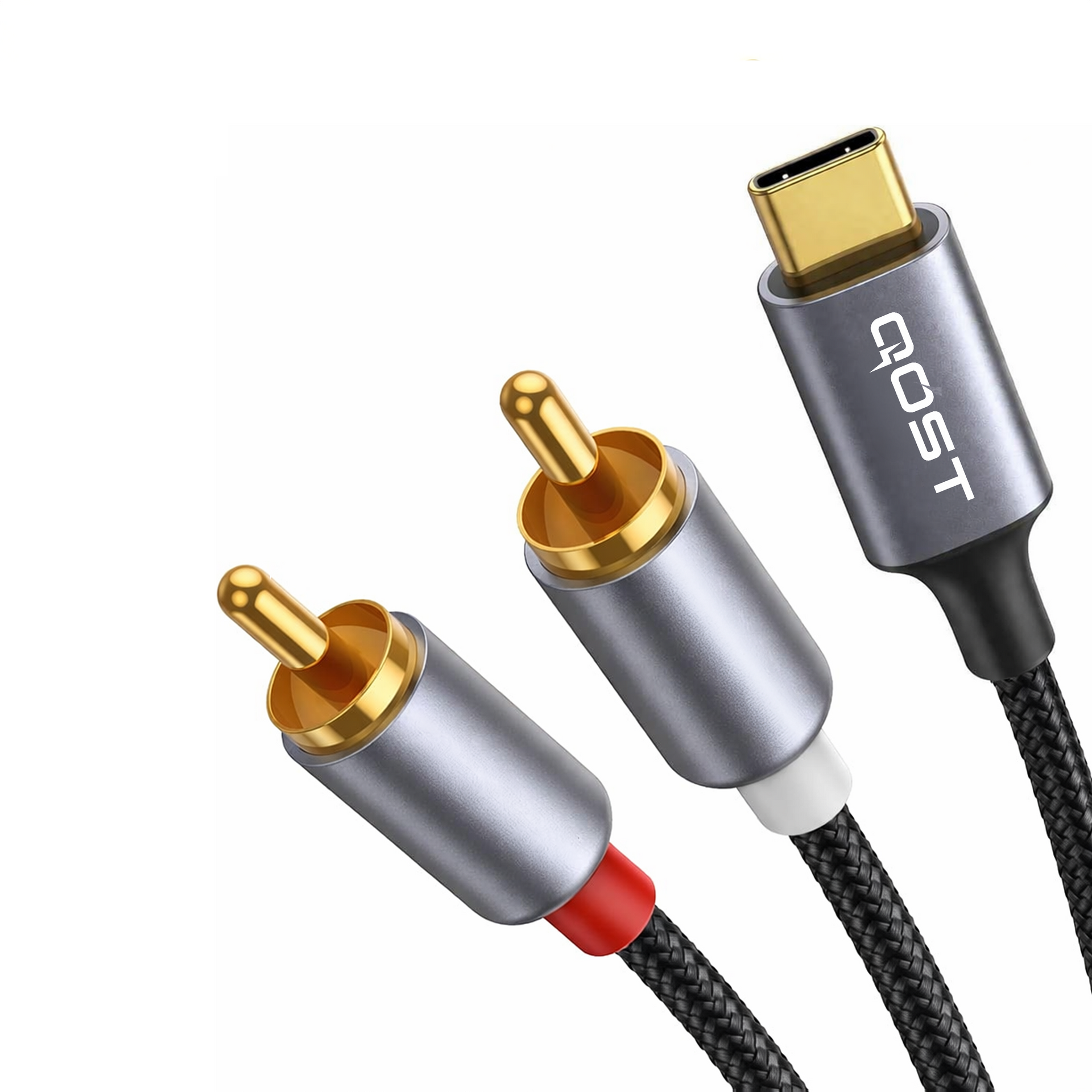 USB-C naar RCA kabel - 5 Meter - Spacegrey