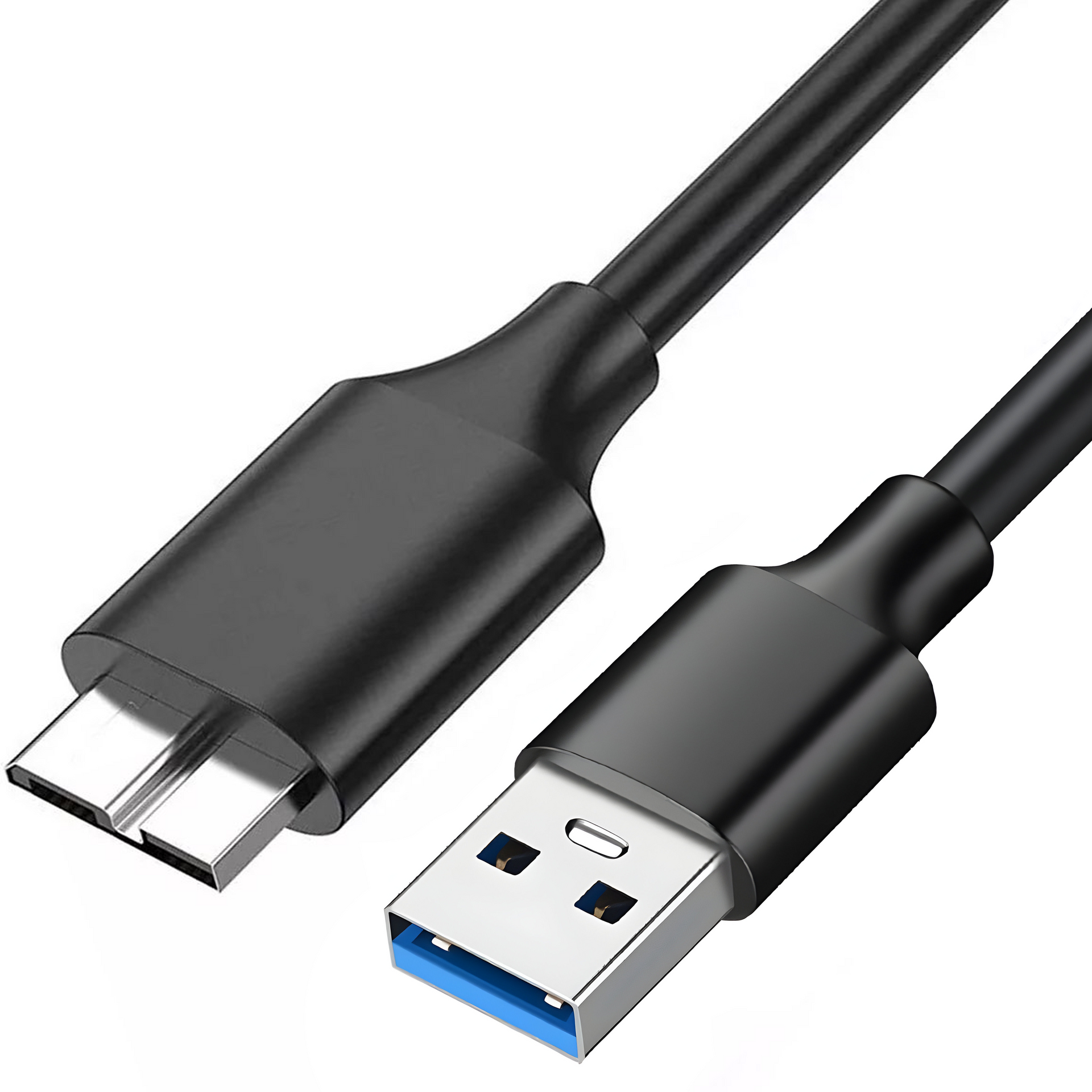 USB-A naar Micro USB-B Kabel - 3 Meter - Zwart