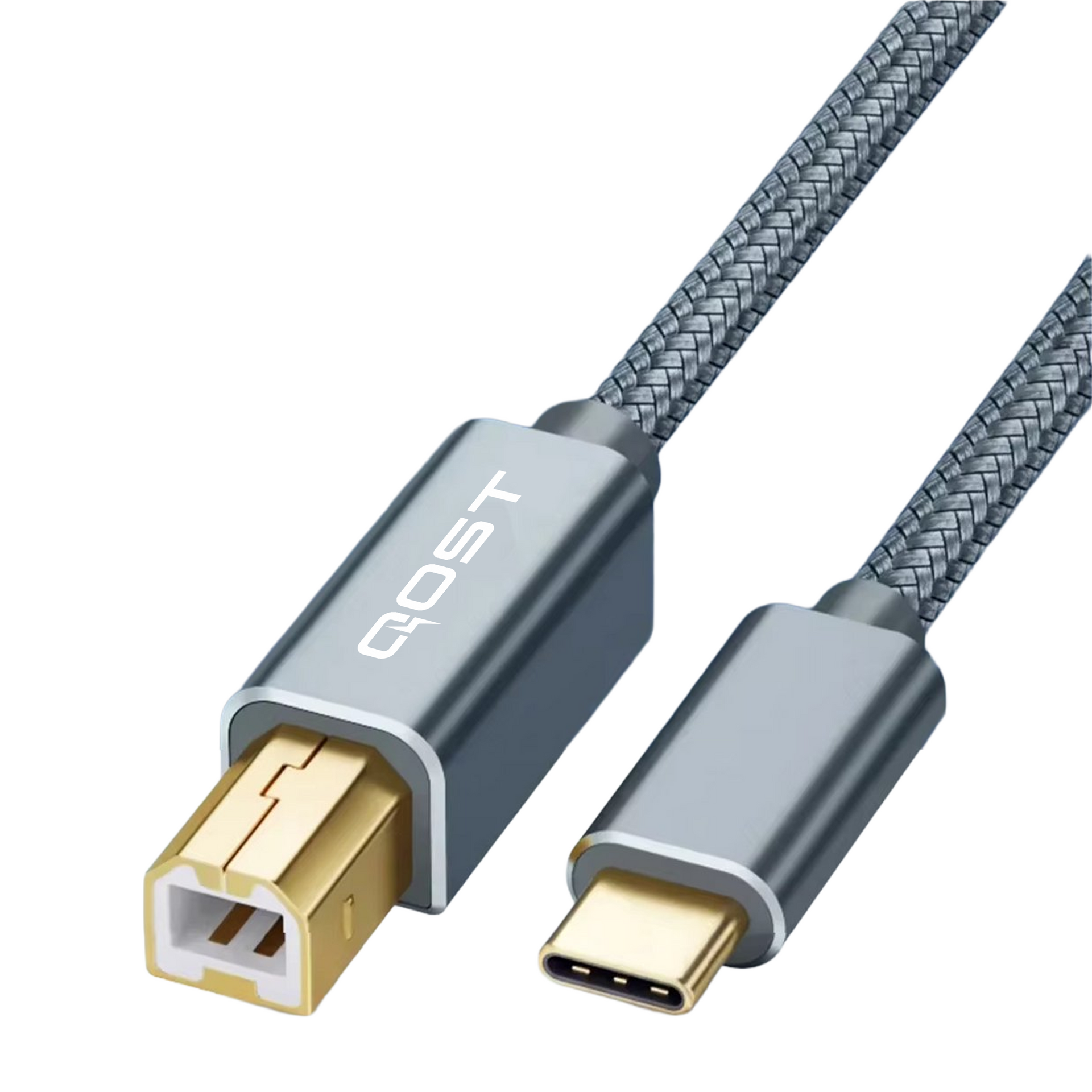 USB-C naar Printerkabel 2.0 - 0.5 Meter - Spacegrey