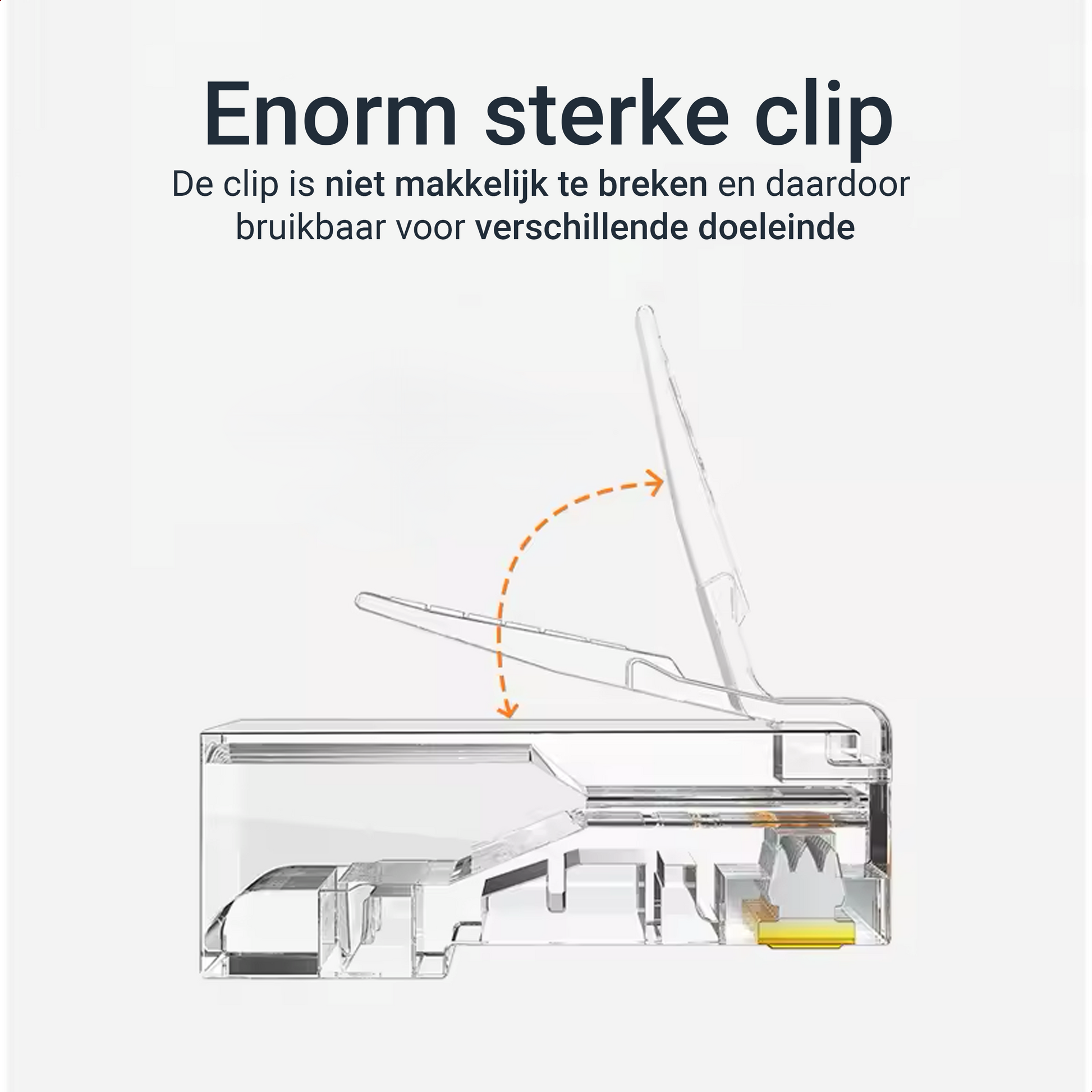 Cat6 RJ45 Connectors - 50 stuks - Transparant-4