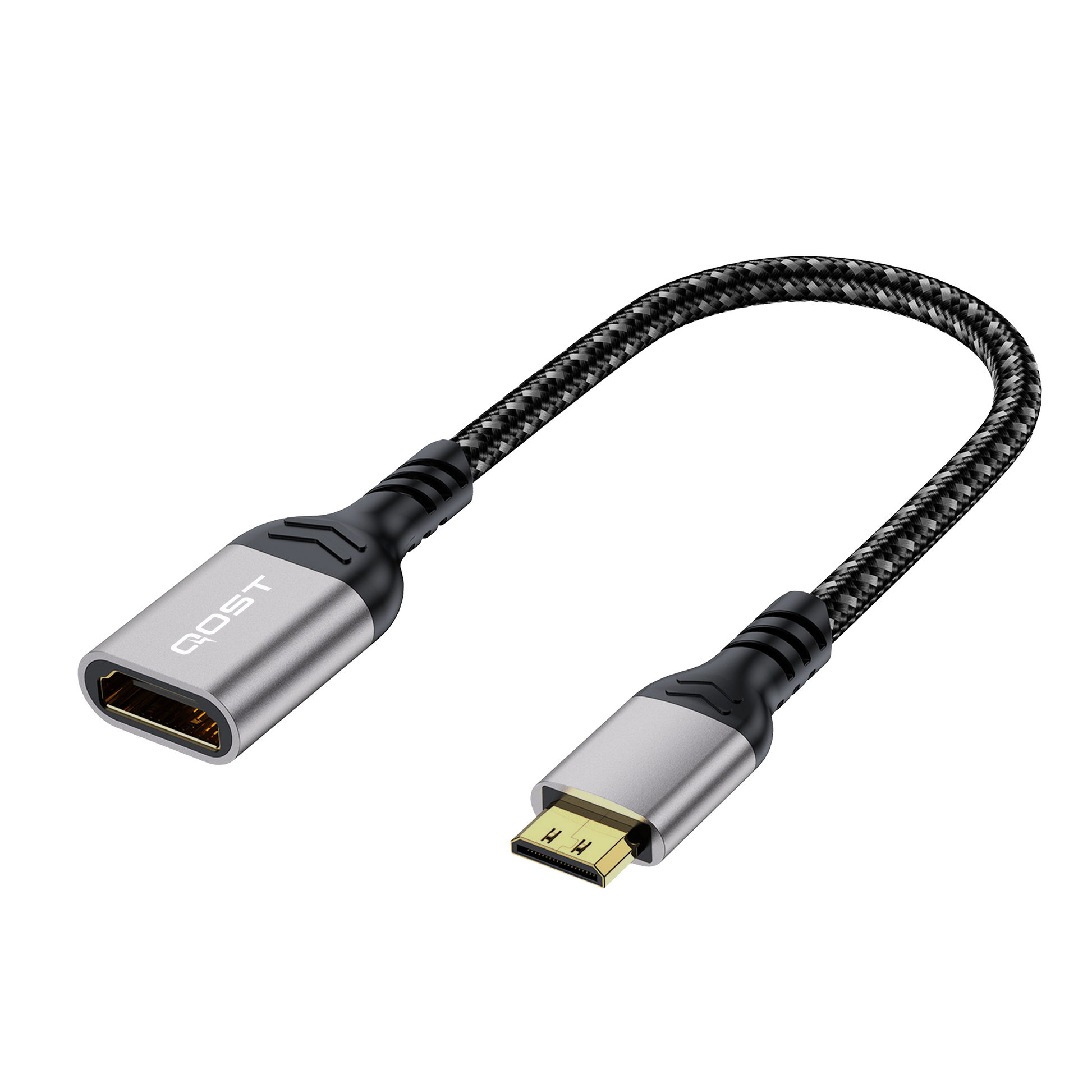 Qost - Mini HDMI naar HDMI Adapter - Spacegrey-1