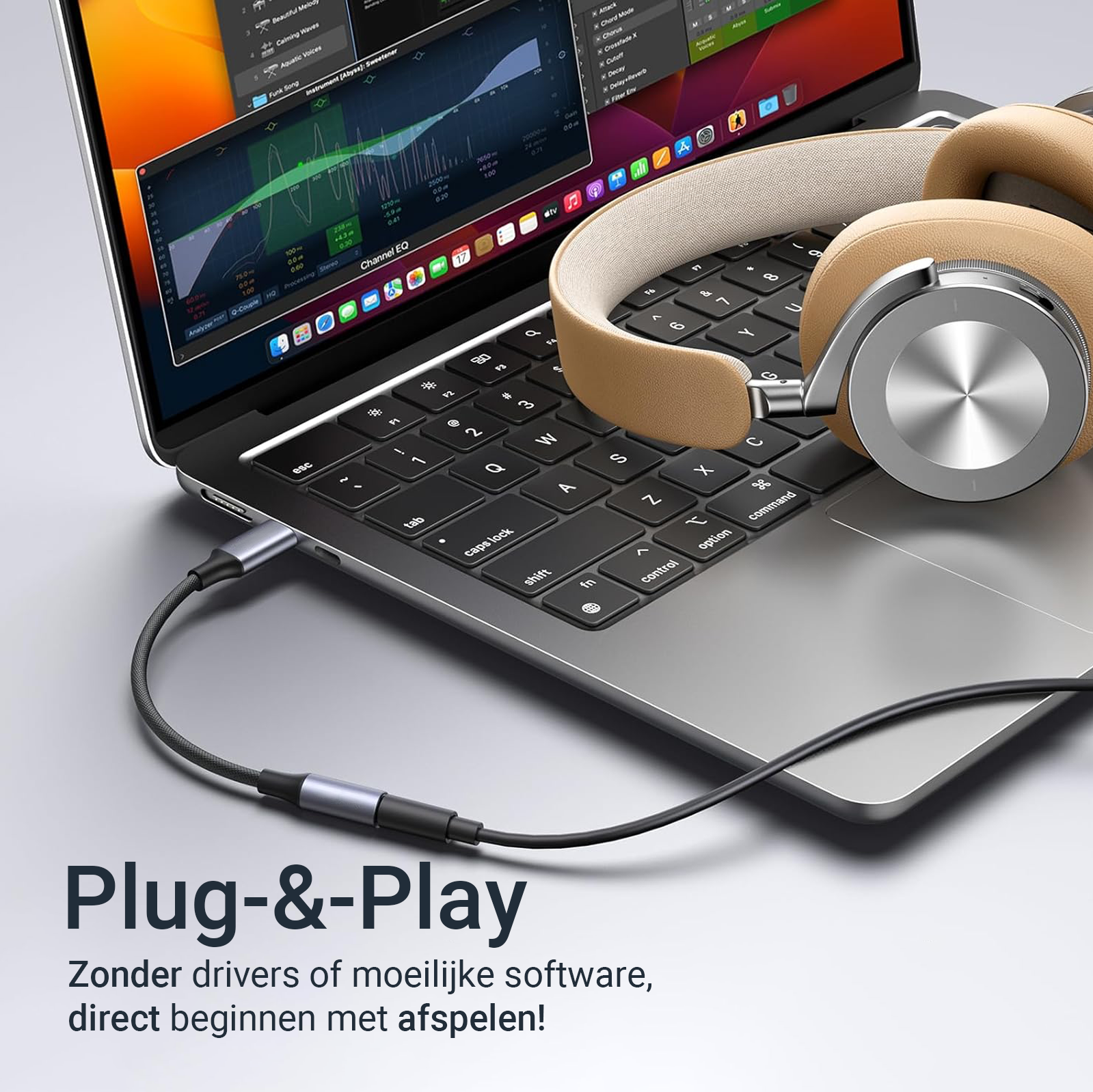 USB-C naar Aux Adapter - Spacegrey-4