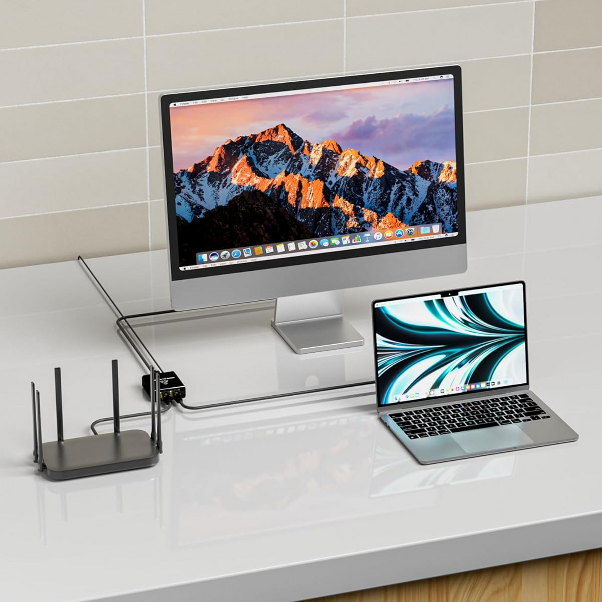 Ethernet Splitter - 1 In / 2 Uit - Zwart-3