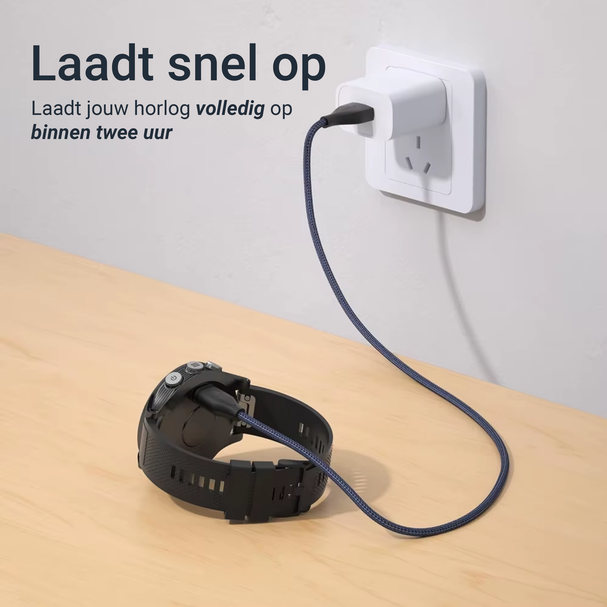 USB-A naar Garmin Kabel - 1 Meter - Nylon-3