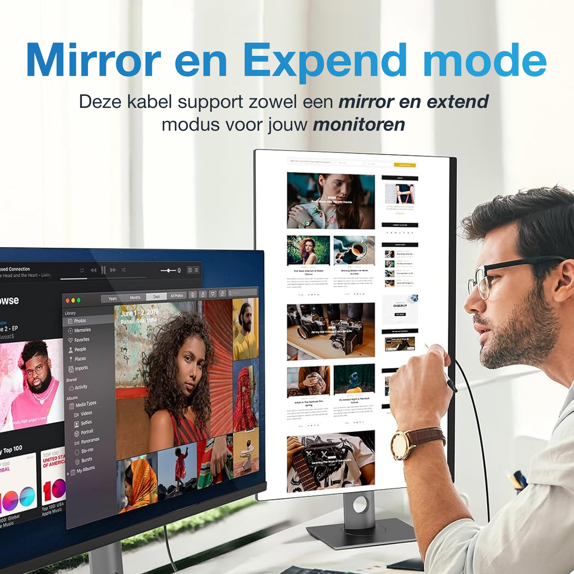 DisplayPort naar HDMI kabel - 5 Meter - Zwart-4