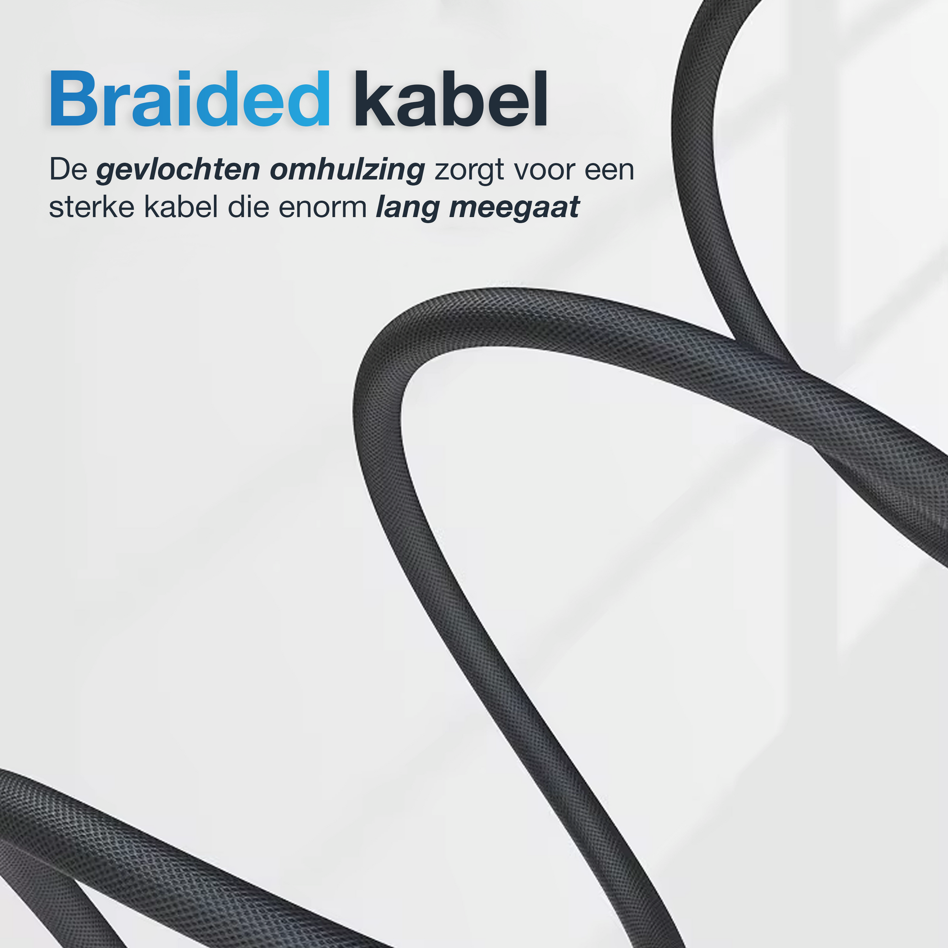 Qost - USB-C naar USB-C Kabel - 1 Meter - Spacegrey - Spiraalkabel-6