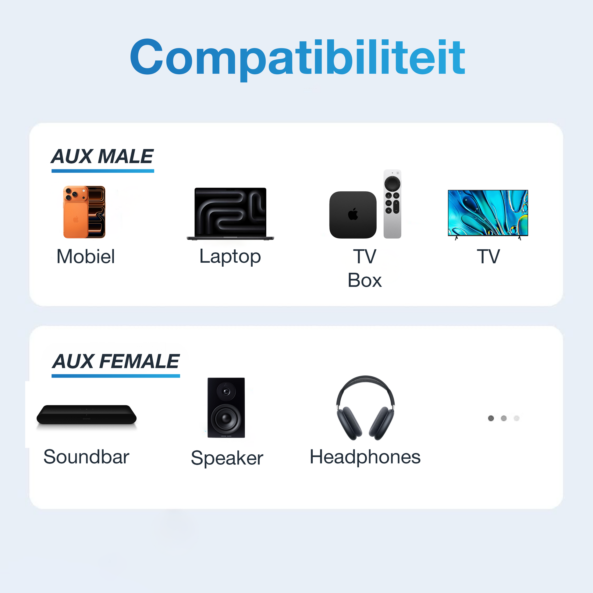 Aux Verlengkabel - 3 Meter - Zwart-2