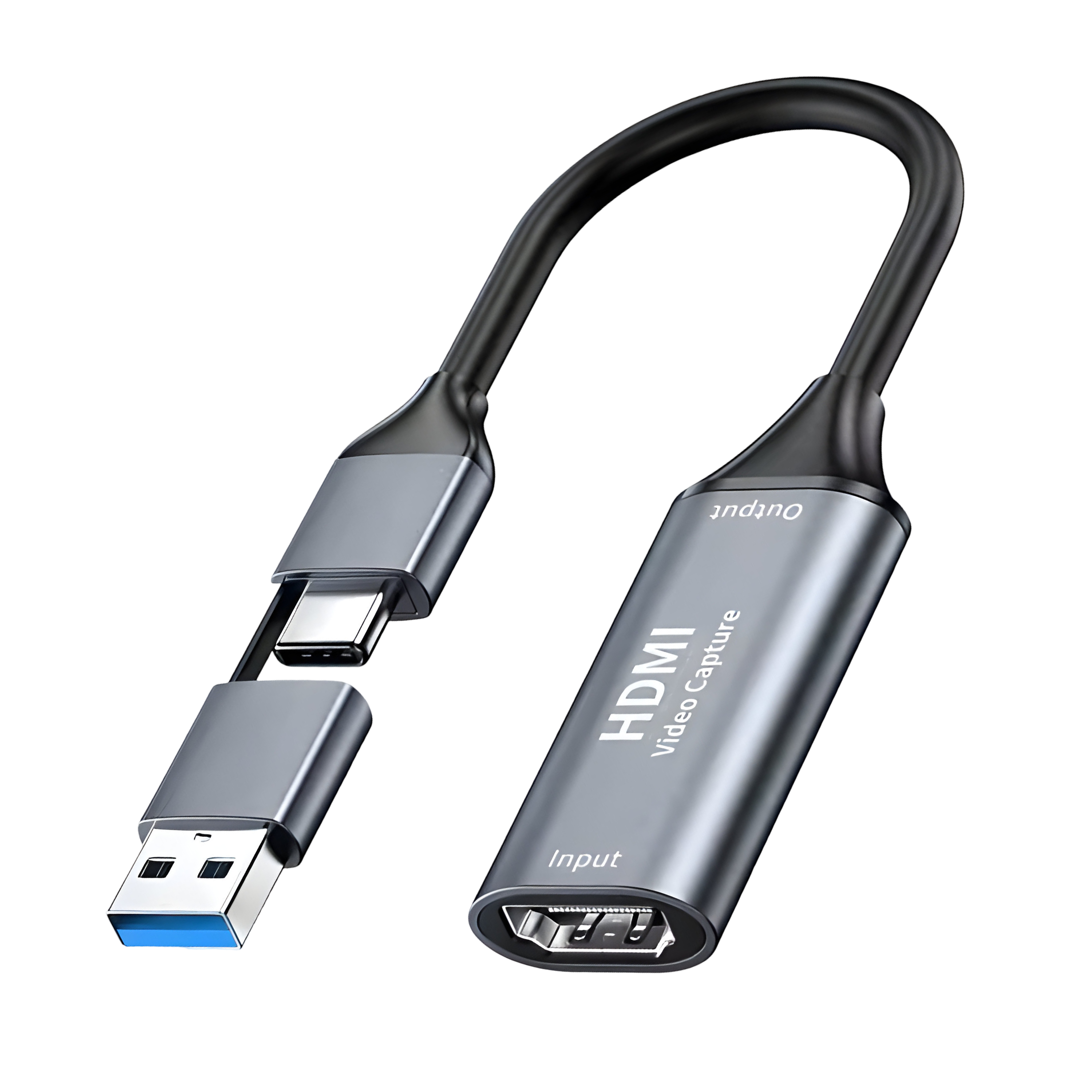 USB-A / USB-C Capture Card - Spacegrey