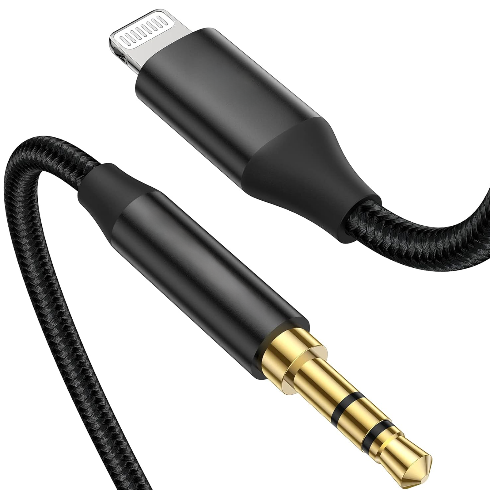 Lightning naar Aux Kabel - 1 Meter - Zwart-1