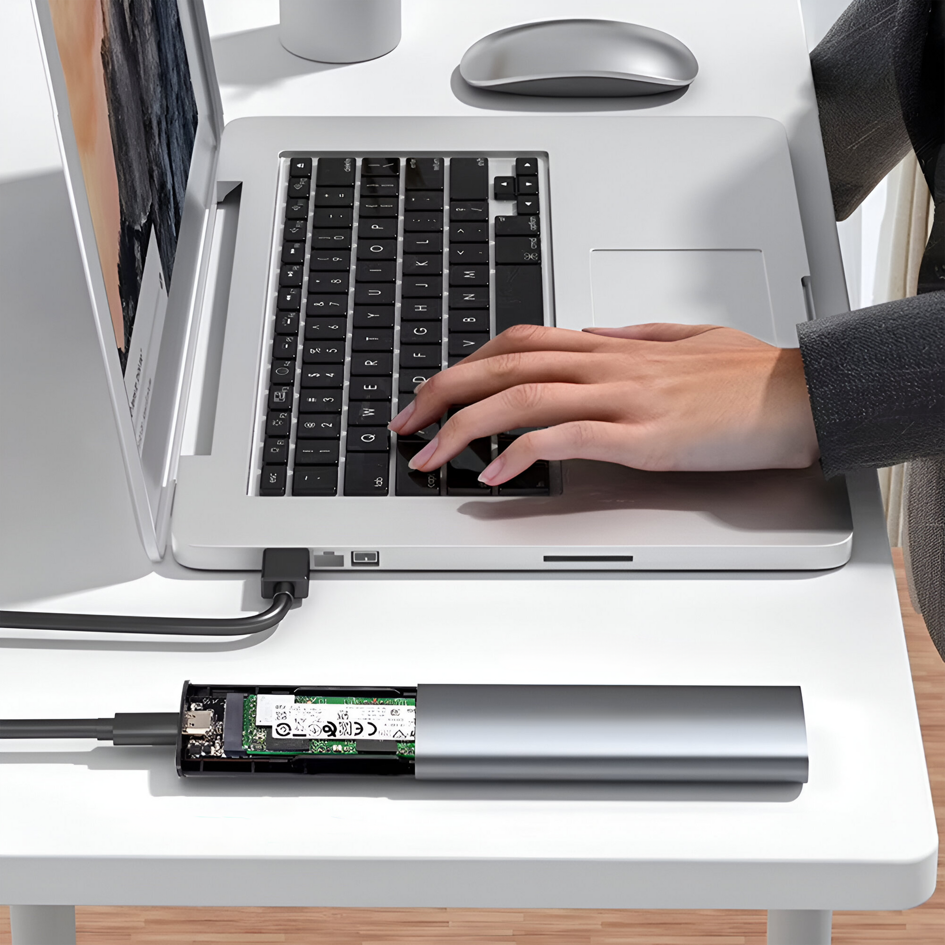 Aluminum M.2 SSD Behuizing - Spacegrey-3