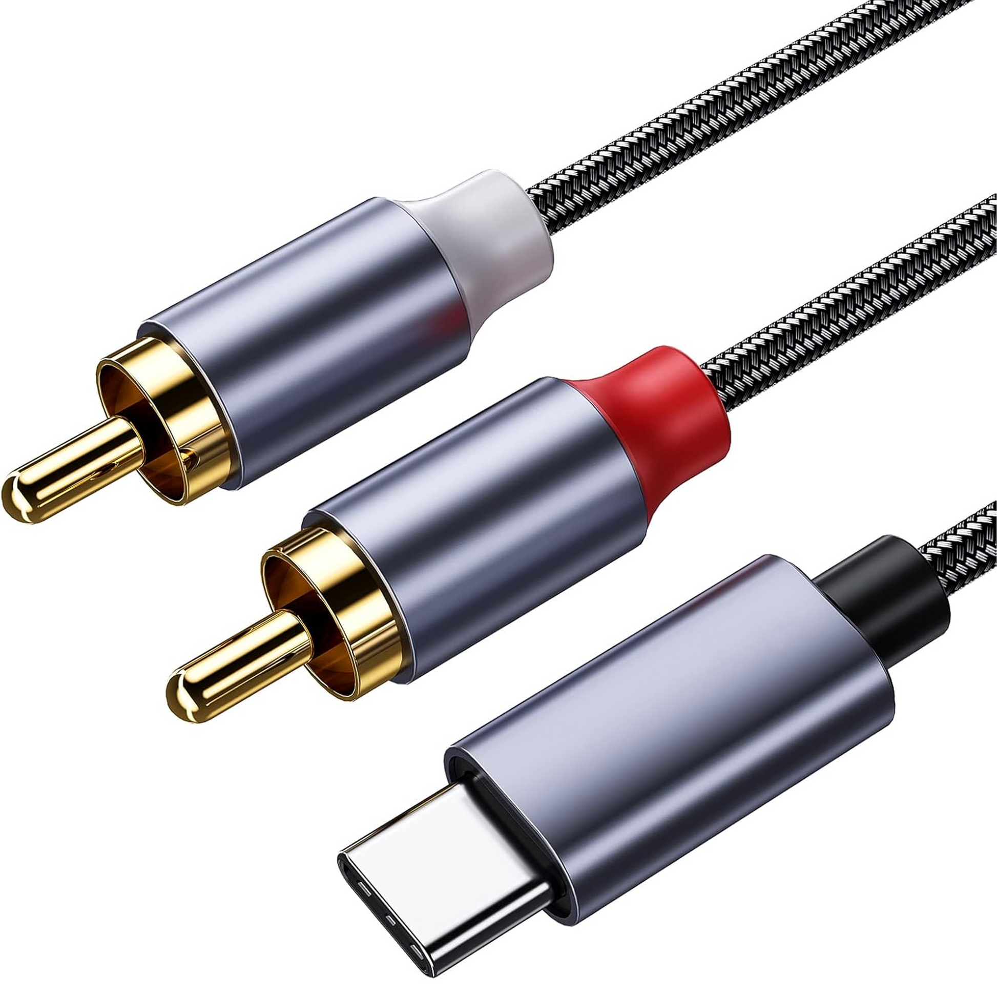 USB-C naar RCA kabel - 5 Meter - Spacegrey-1