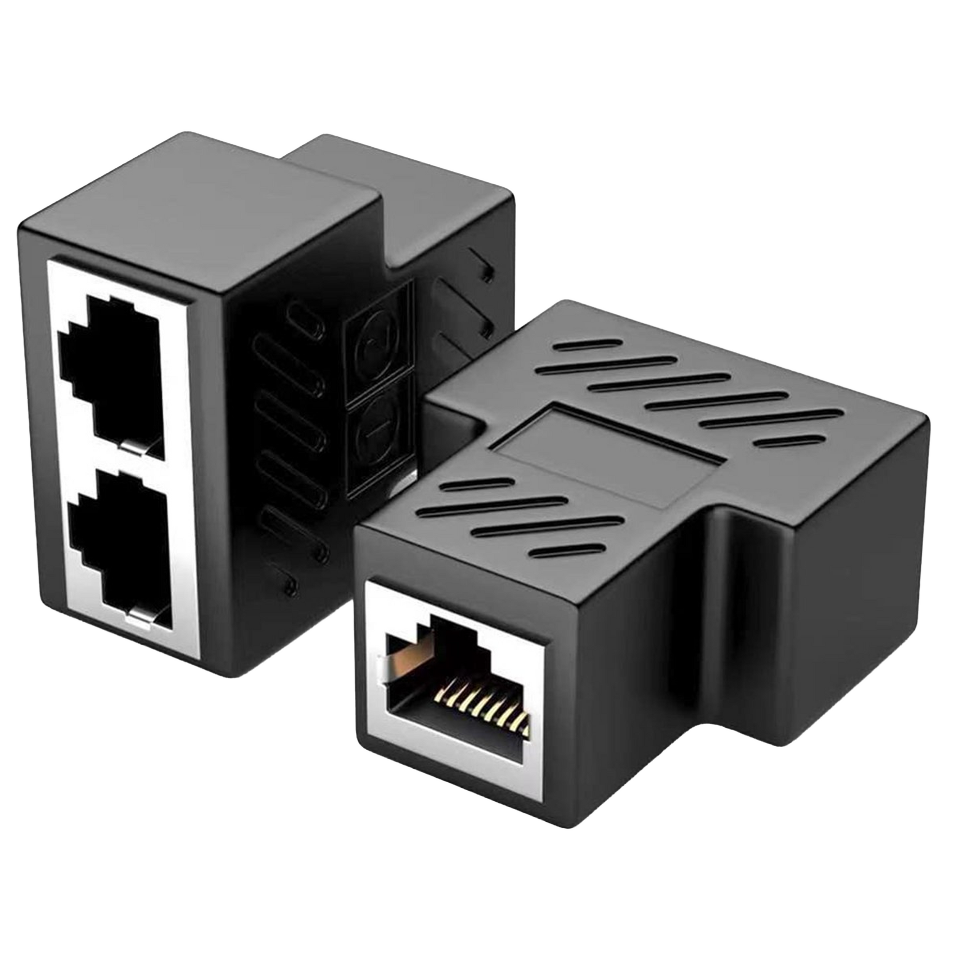 RJ45 Splitter - 1 In / 2 Uit - Zwart